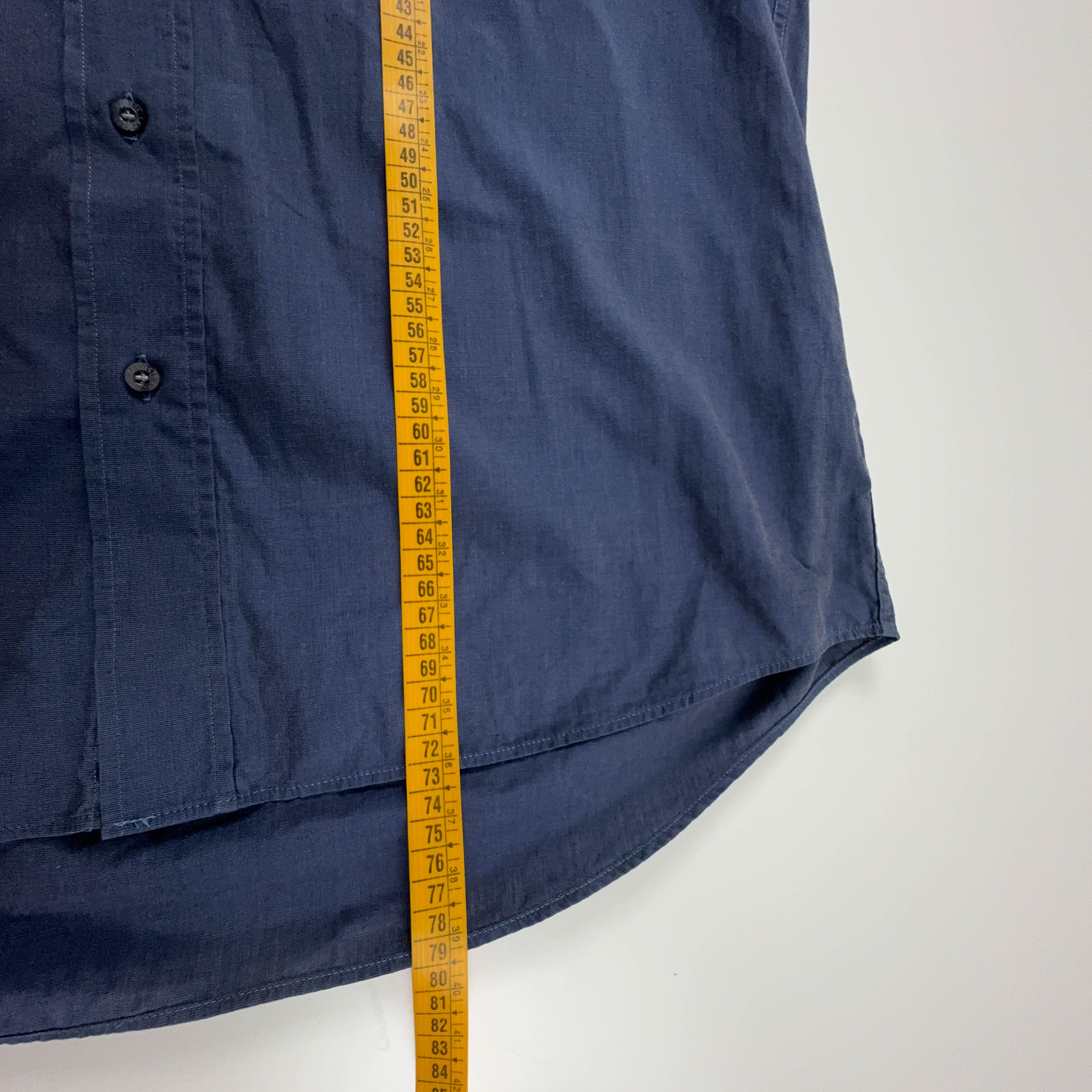 Camicia Lacoste blu a tinta unita manica lunga - Taglia 42 uomo