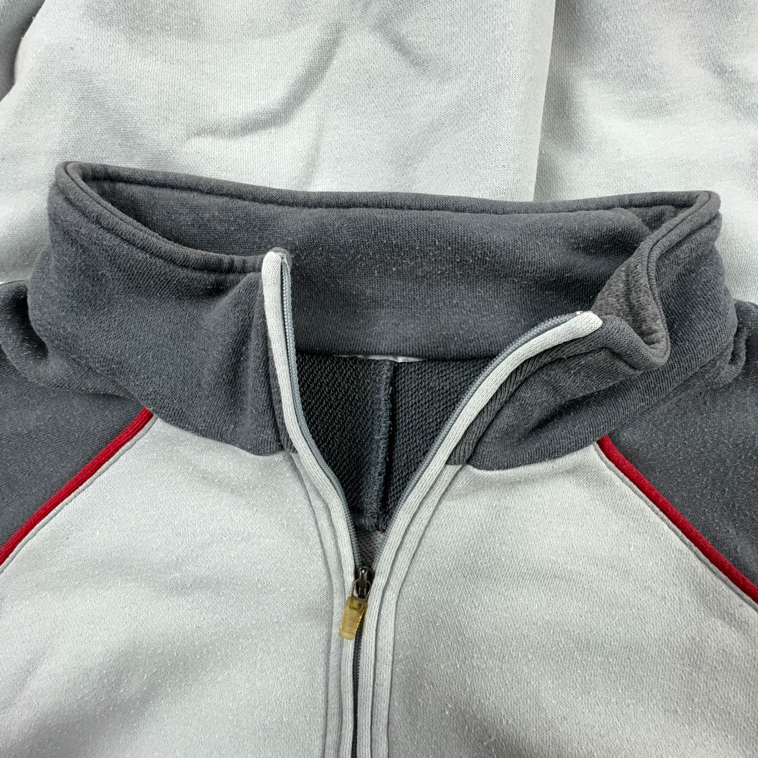 Felpa Adidas Vintage grigia quarter zip anni 2000 - Taglia XL uomo