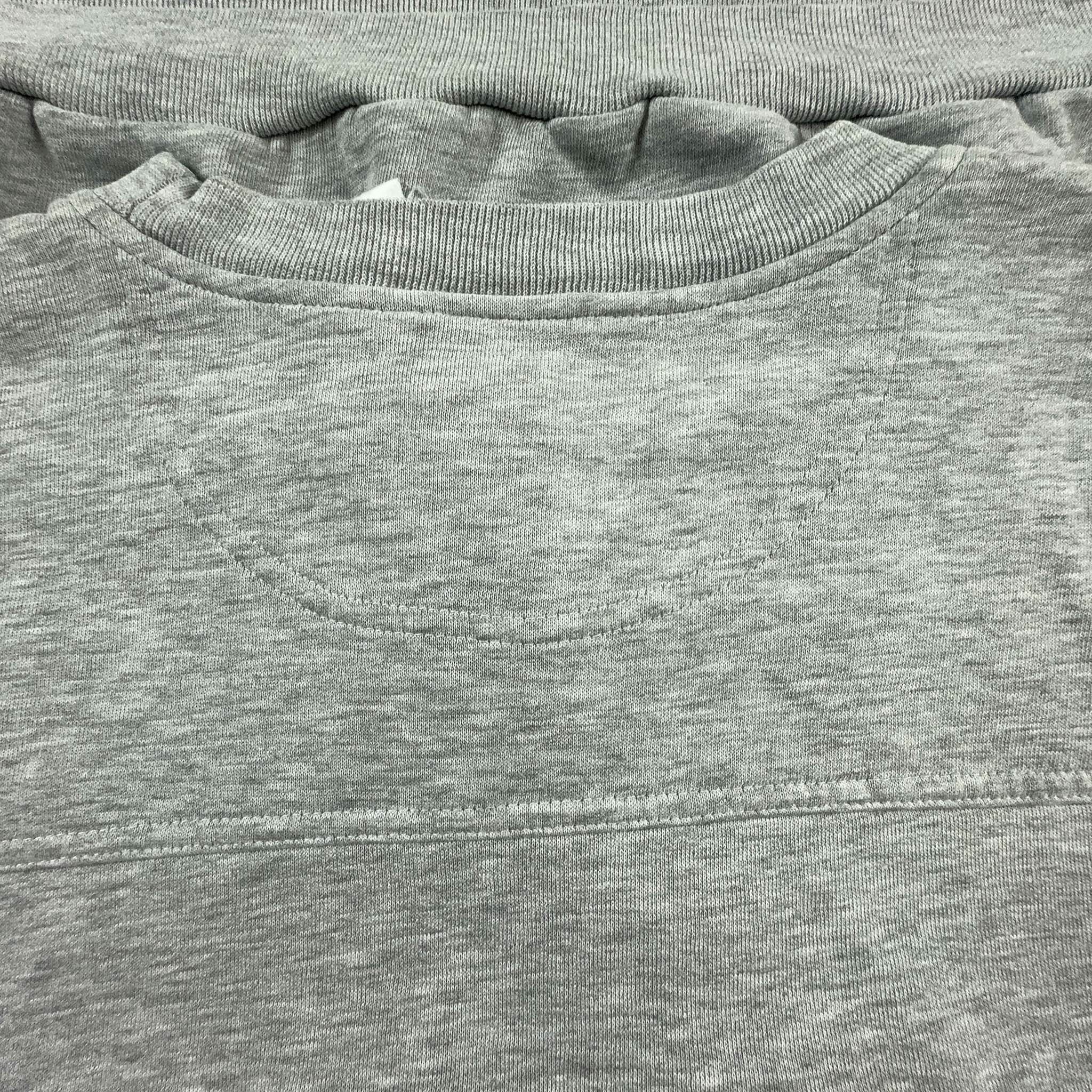 Felpa Nike Vintage a girocollo grigia con logo ricamato viola anni 90 - Taglia L uomo