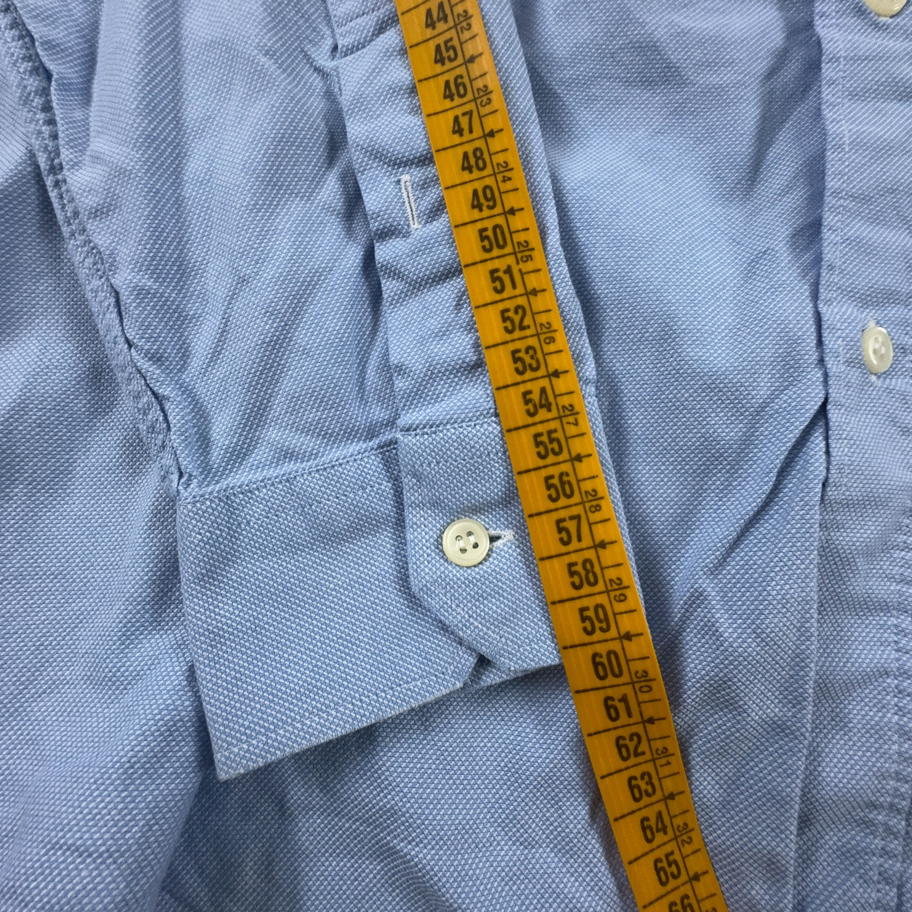 Camicia Lacoste azzurra a tinta unita manica lunga - Taglia M uomo
