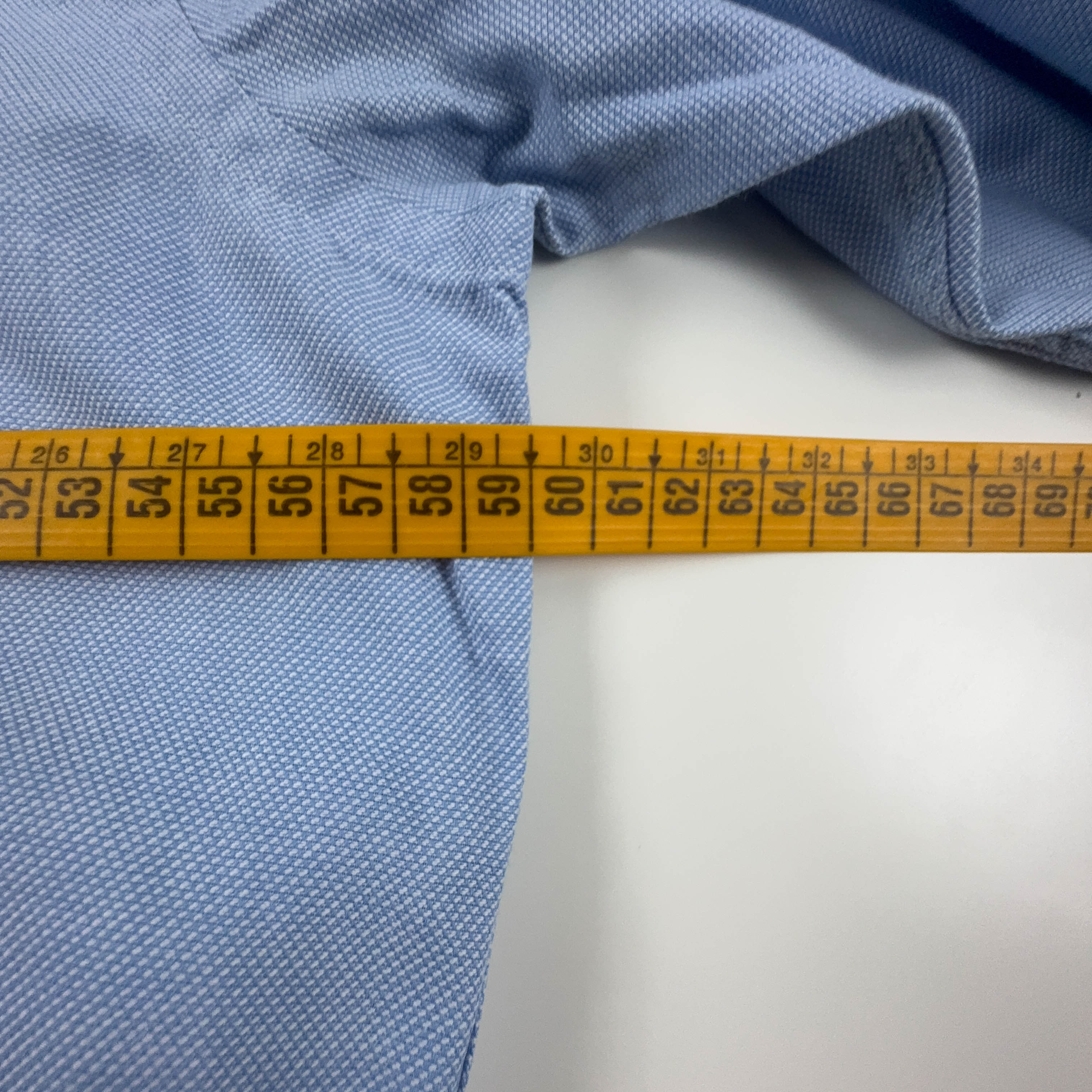 Camicia Lacoste azzurra a tinta unita manica lunga - Taglia M uomo