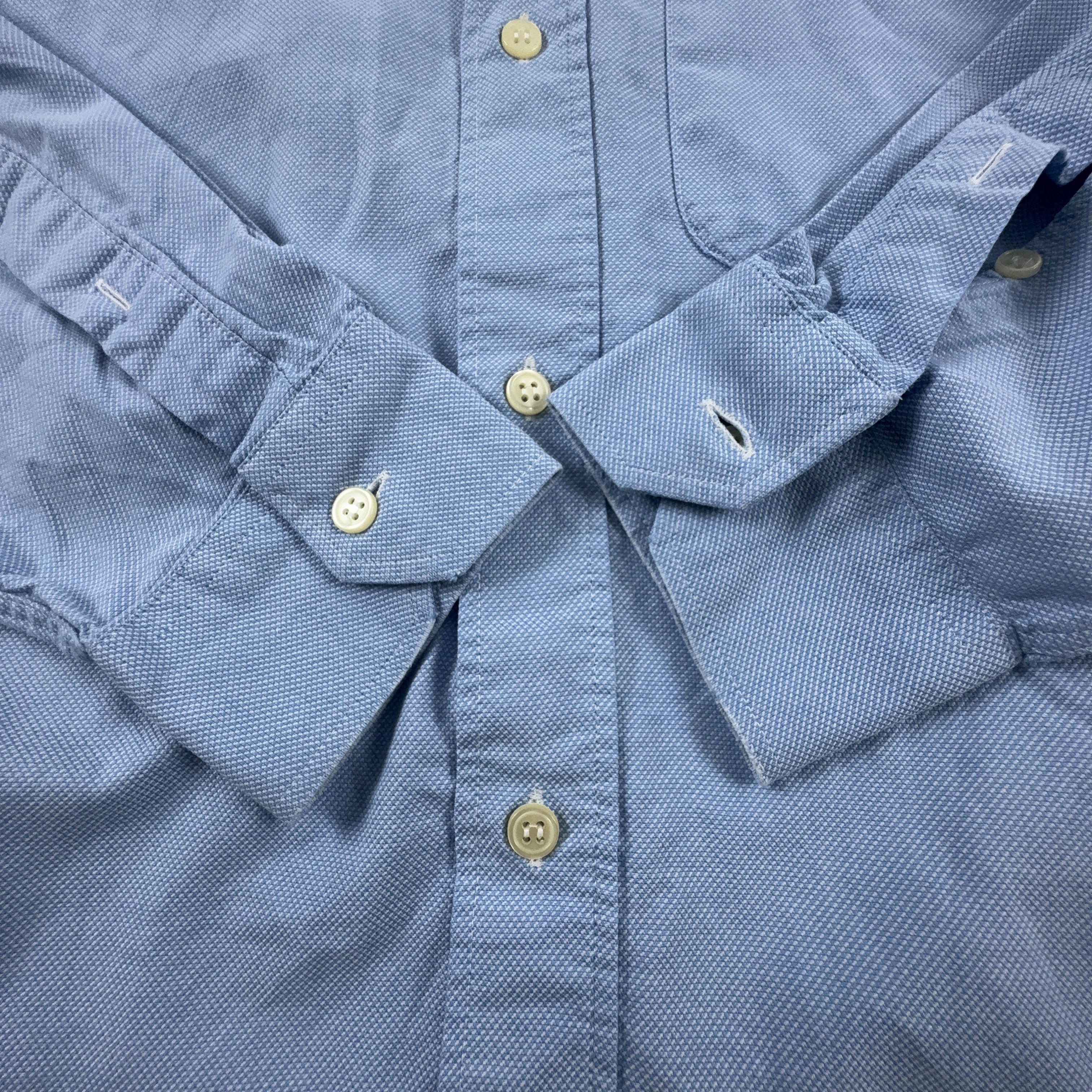 Camicia Lacoste azzurra a tinta unita manica lunga - Taglia M uomo
