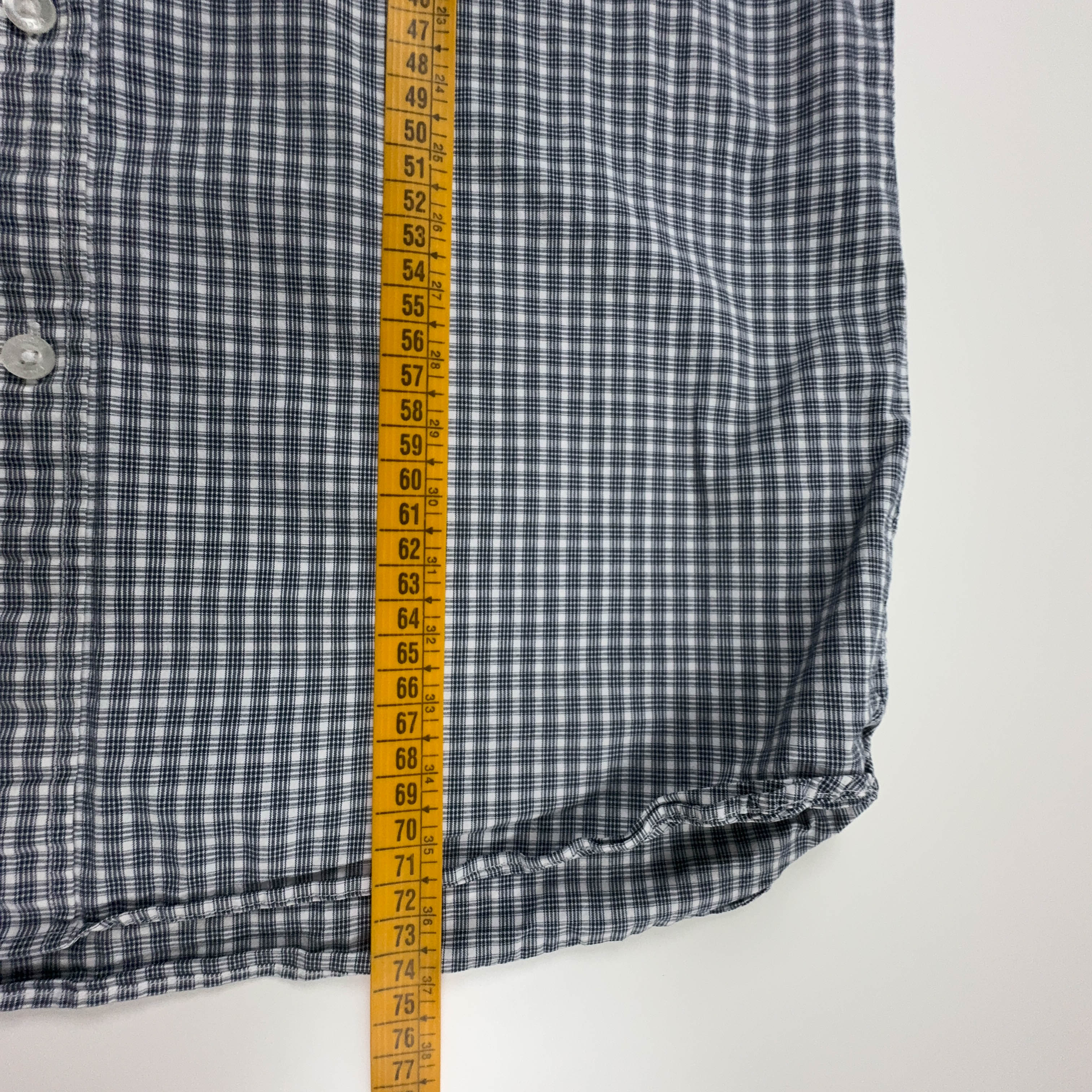 Camicia Lacoste bianca e nera a quadri in cotone slim fit - Taglia 41 uomo