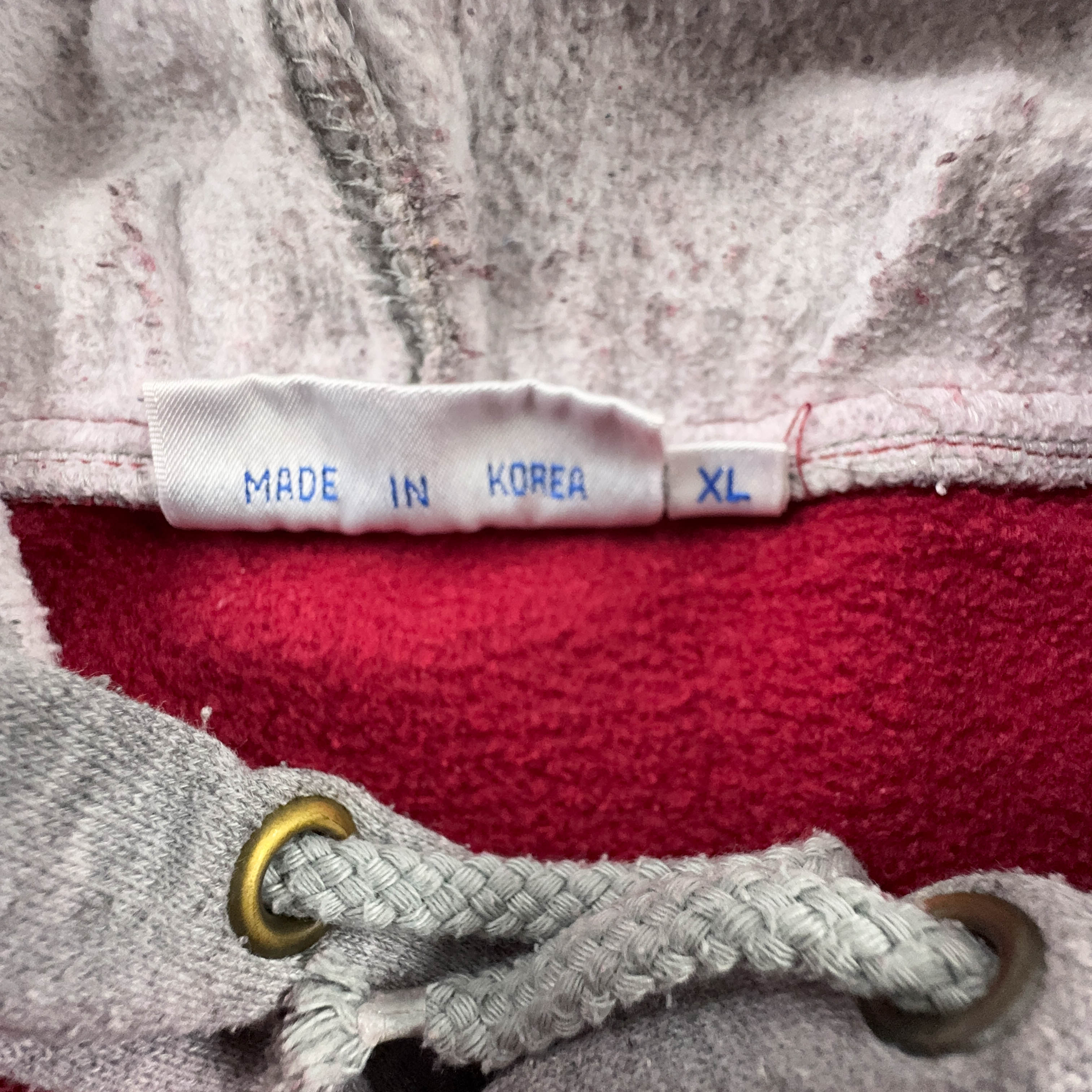 Felpa Reebok Vintage rossa con cappuccio e logo ricamato anni 90 - Taglia L/XL uomo