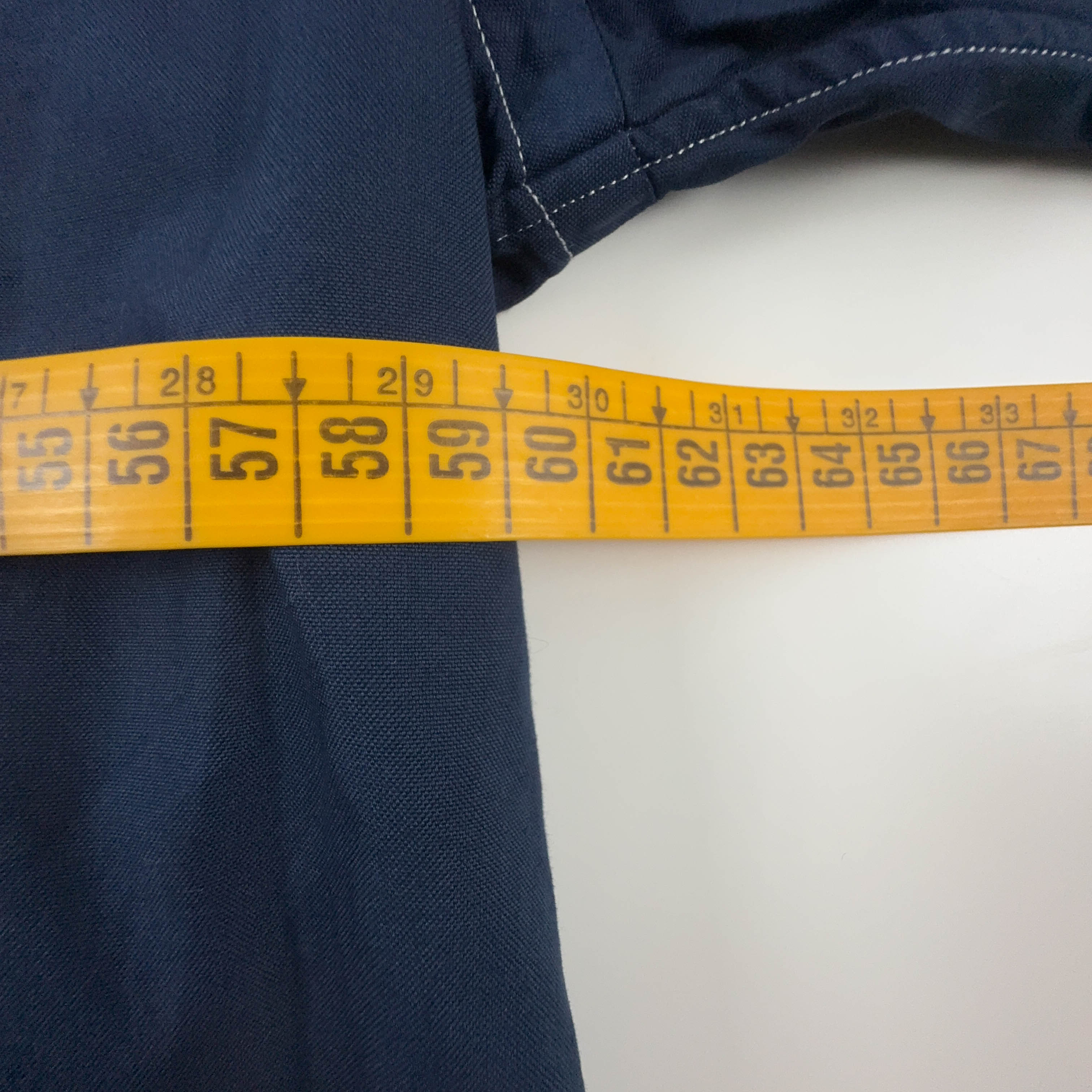 Camicia Ralph Lauren blu scura tinta unita in cotone manica corta - Taglia L/XL uomo