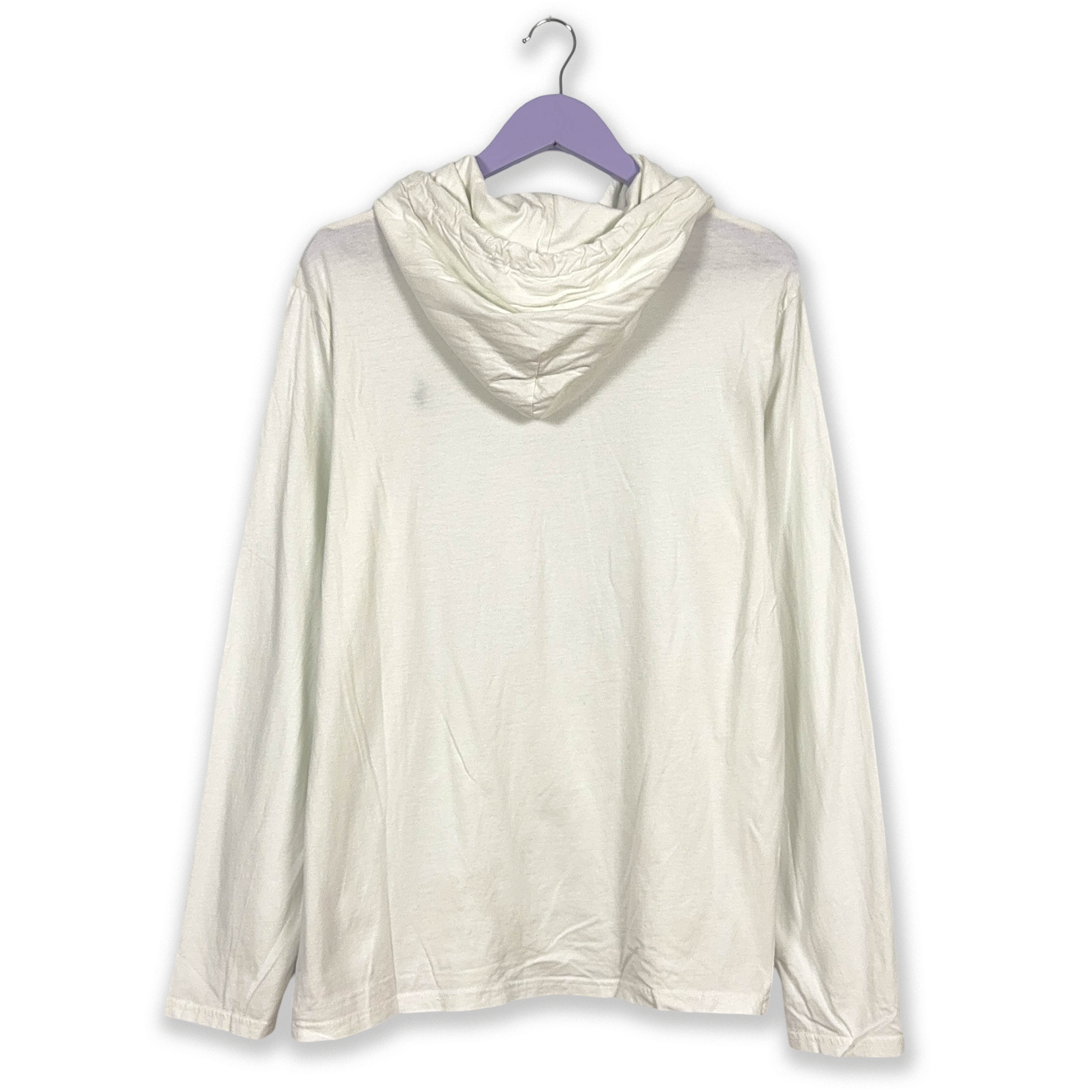 Felpa leggera Ralph Lauren bianca con cappuccio in cotone - Taglia L 180 uomo