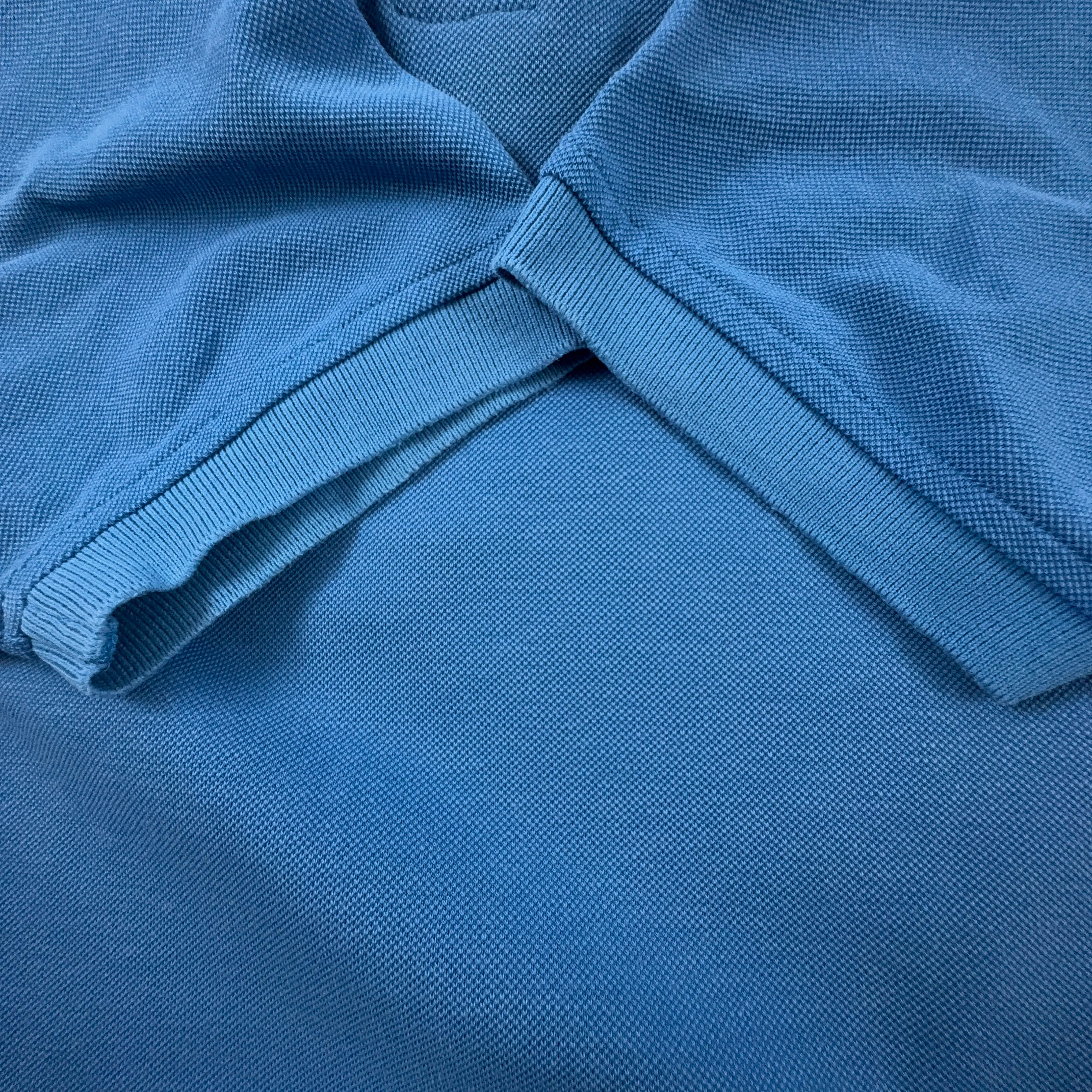 Polo Tommy Hilfiger Athletics Vintage azzurra in cotone anni 00 - Taglia S uomo
