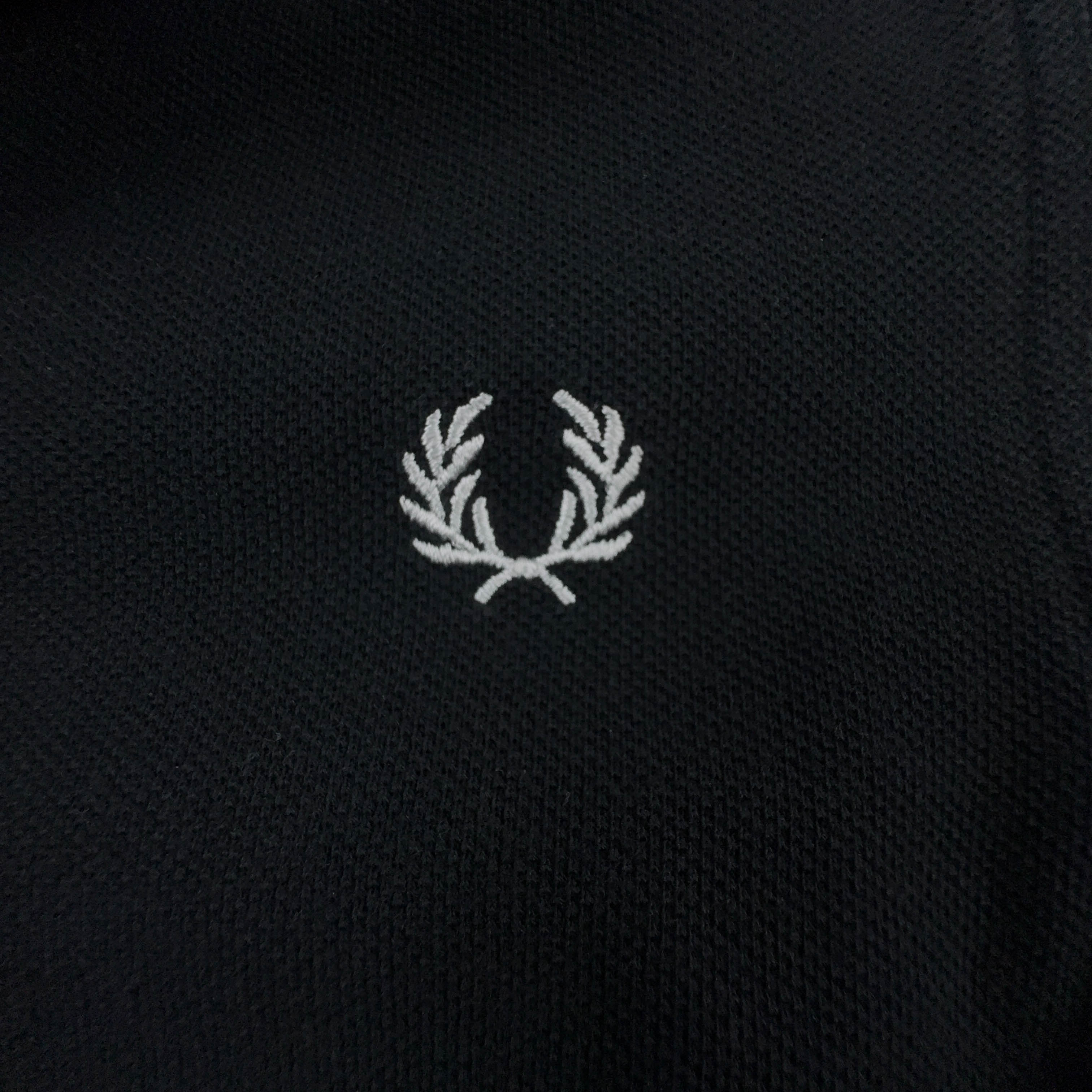 Polo Fred Perry nera tinta unita Drake's print manica corta - Taglia S uomo