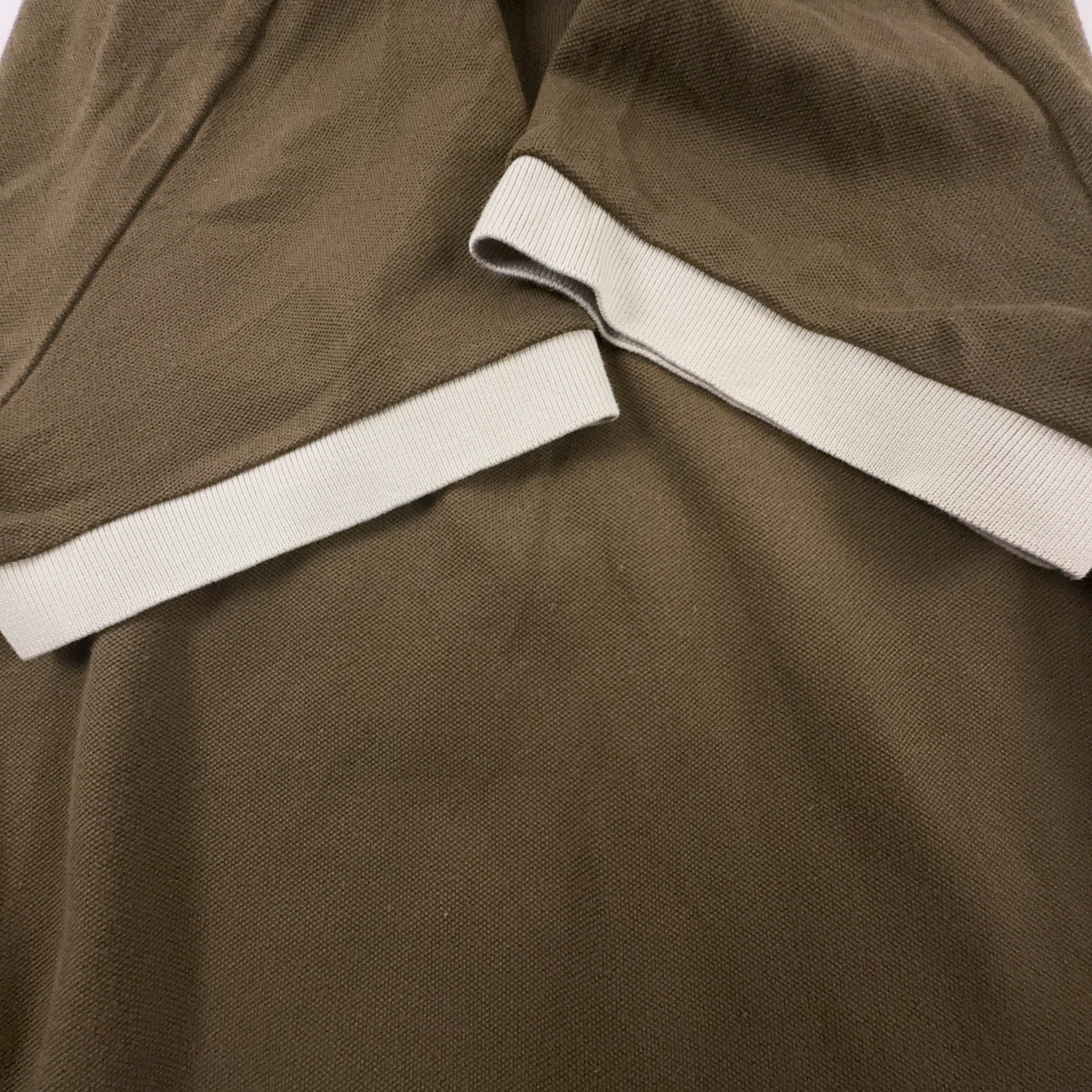 Polo Lacoste marrone e crema in cotone manica corta - Taglia 4 uomo
