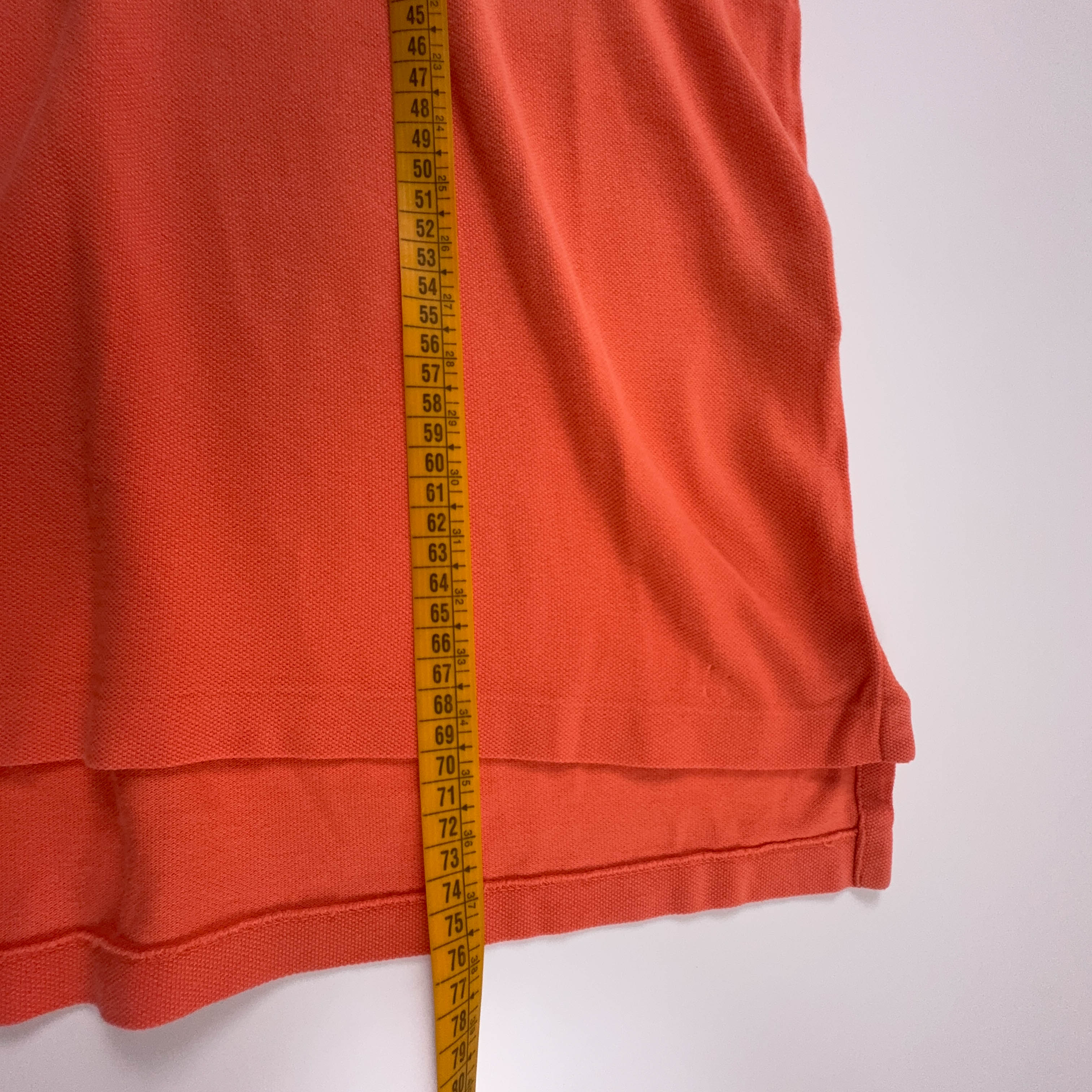 Polo Ralph Lauren arancione in cotone custom fit - Taglia M uomo