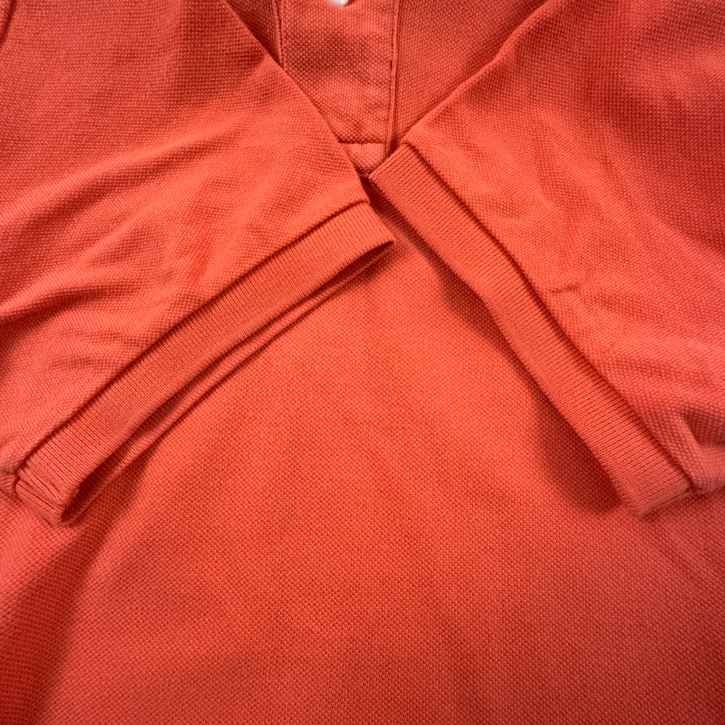 Polo Ralph Lauren arancione in cotone custom fit - Taglia M uomo
