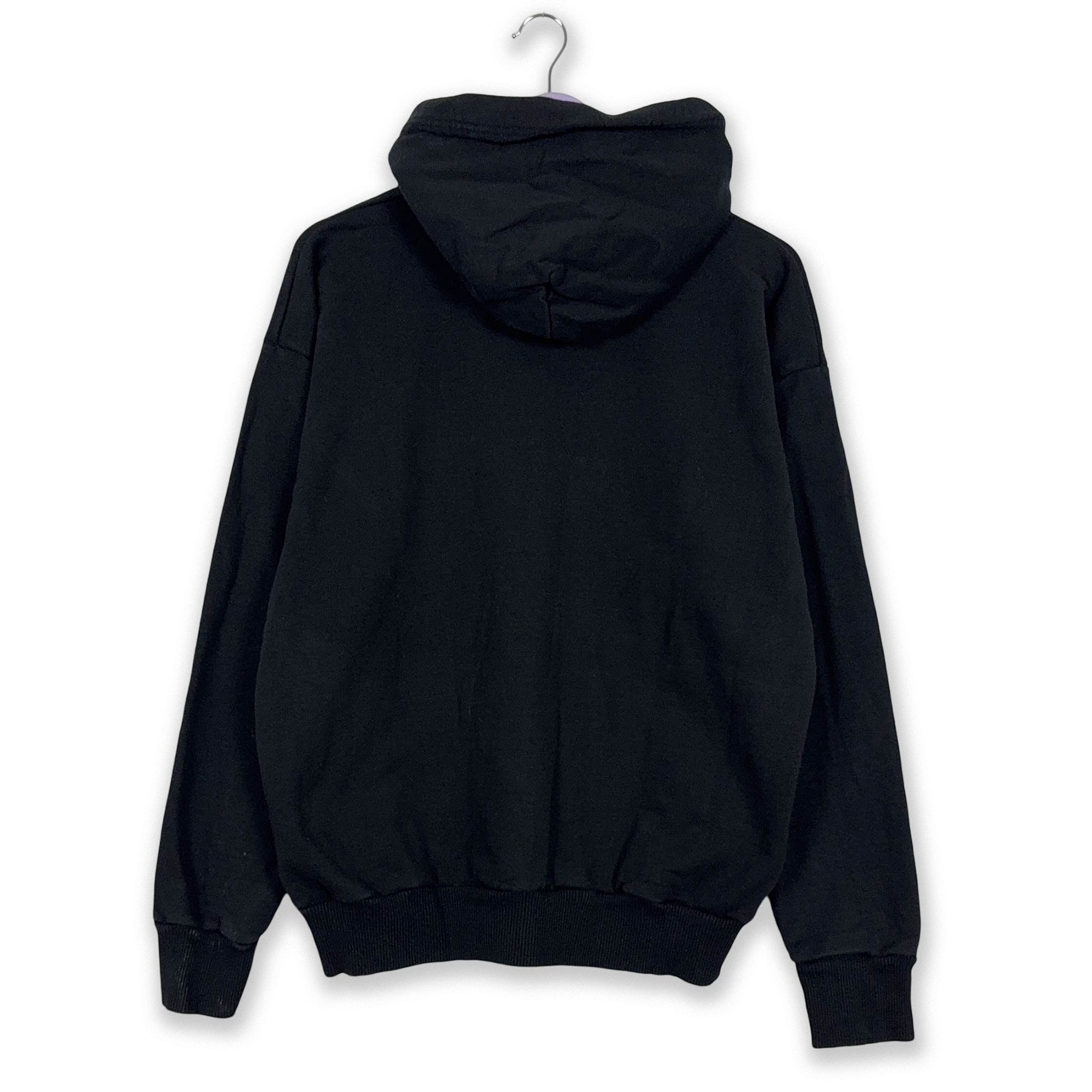 Felpa Diesel nera con stampa e cappuccio 100% cotone - Taglia M uomo