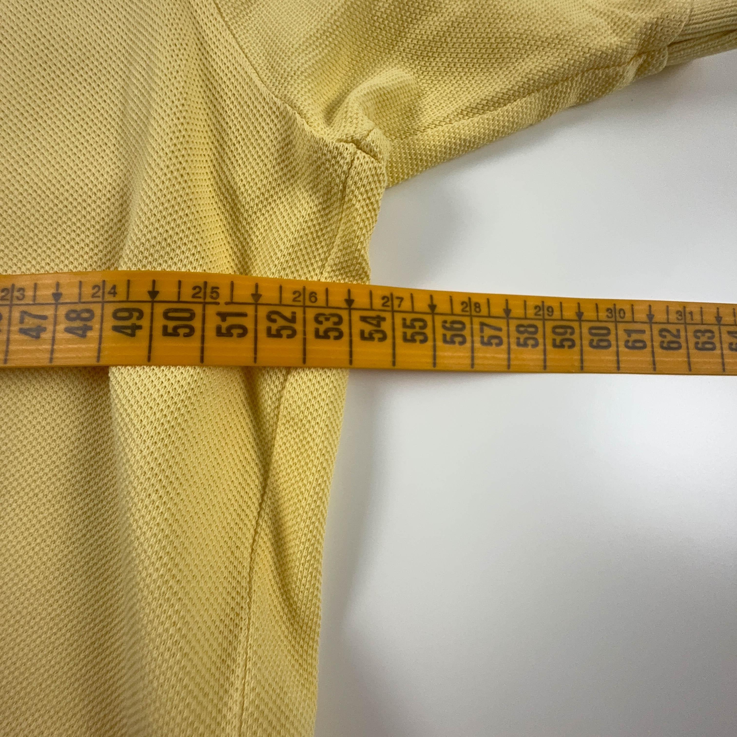 Polo Lacoste gialla tinta unita in cotone anni 90 - Taglia 6 uomo