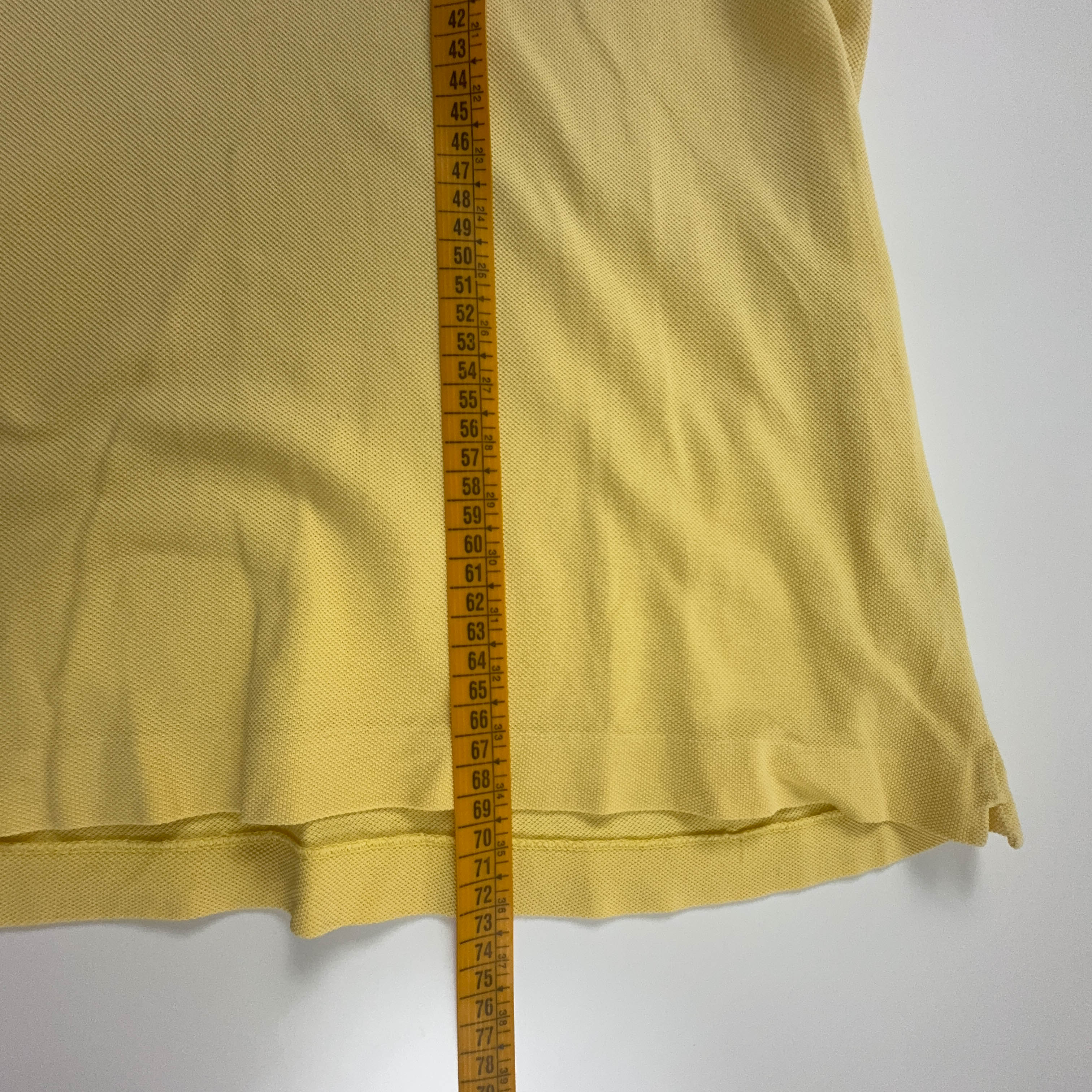 Polo Lacoste gialla tinta unita in cotone anni 90 - Taglia 6 uomo