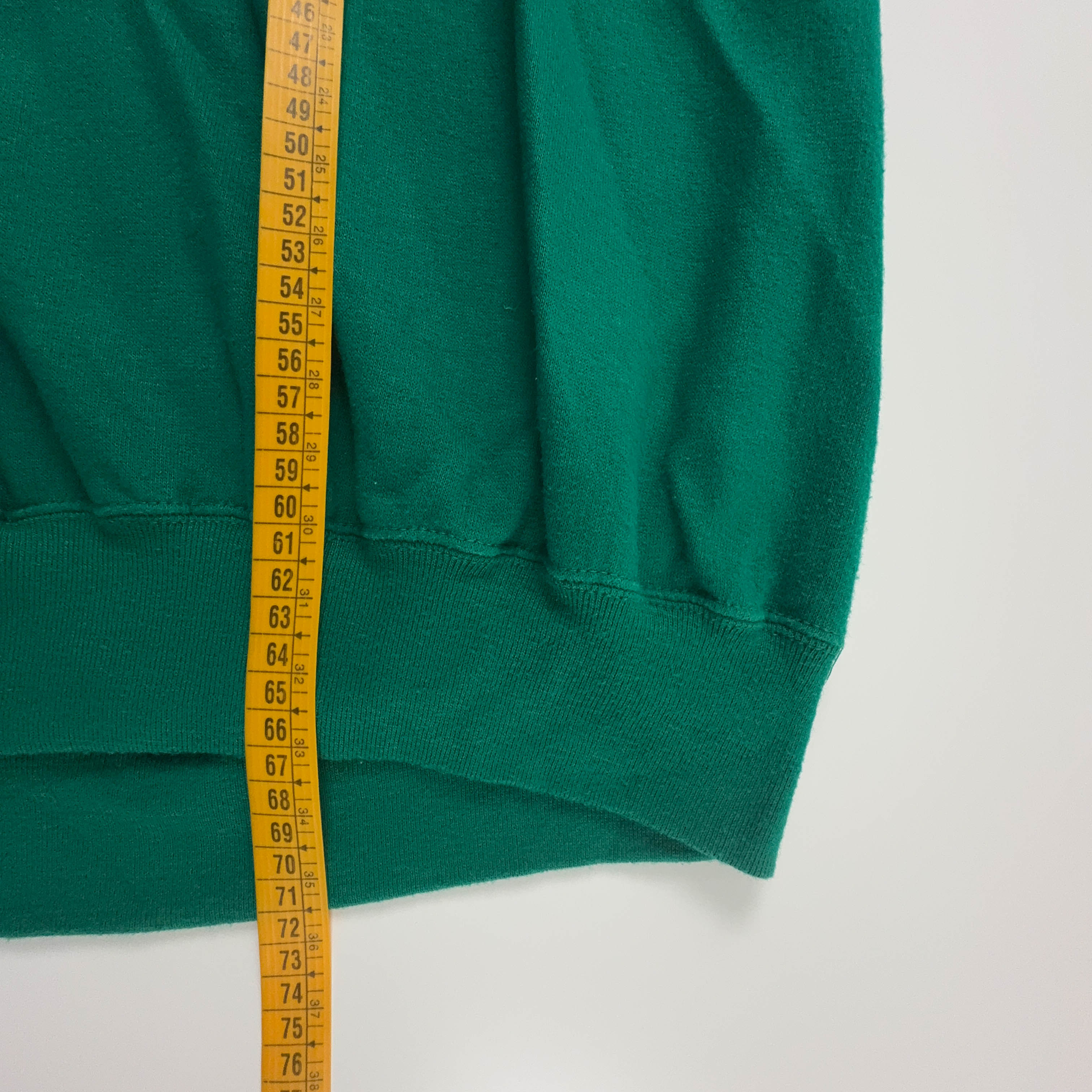 Felpa Champion Vintage a maniche corte verde con bottoni anni 80 - Taglia XL uomo