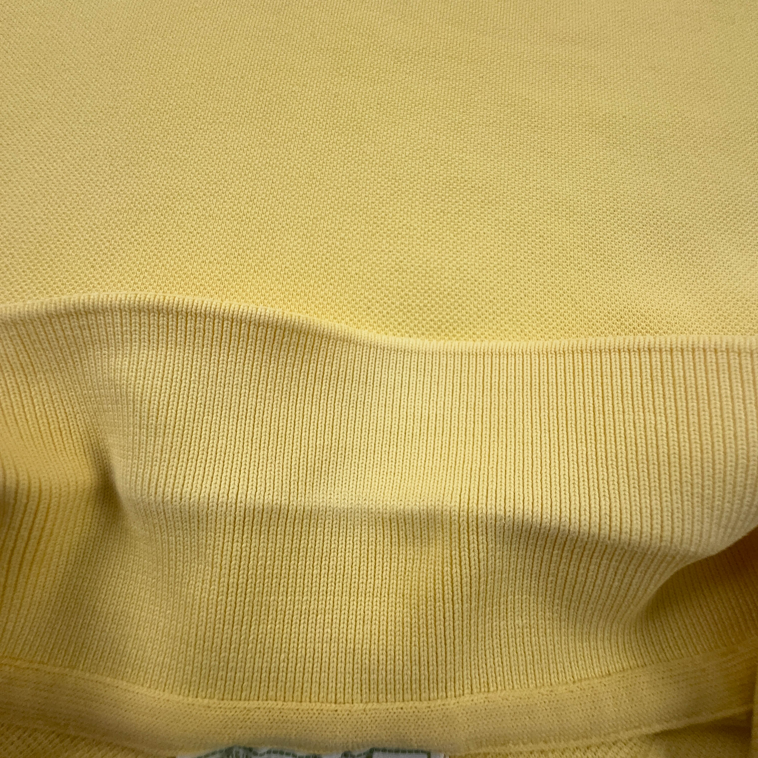 Polo Lacoste gialla tinta unita in cotone anni 90 - Taglia 6 uomo