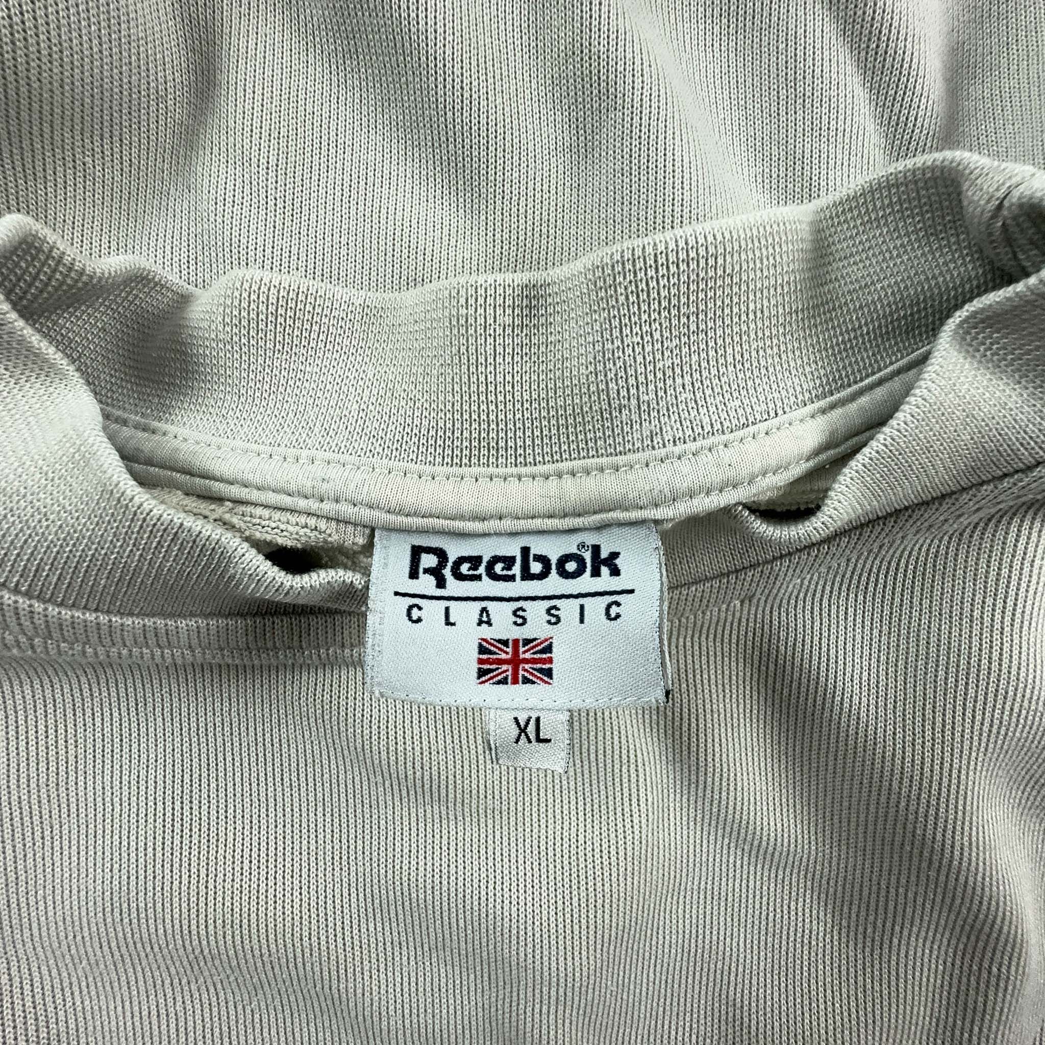 Felpa Reebok Vintage a girocollo grigia anni 90 - Taglia L/XL uomo