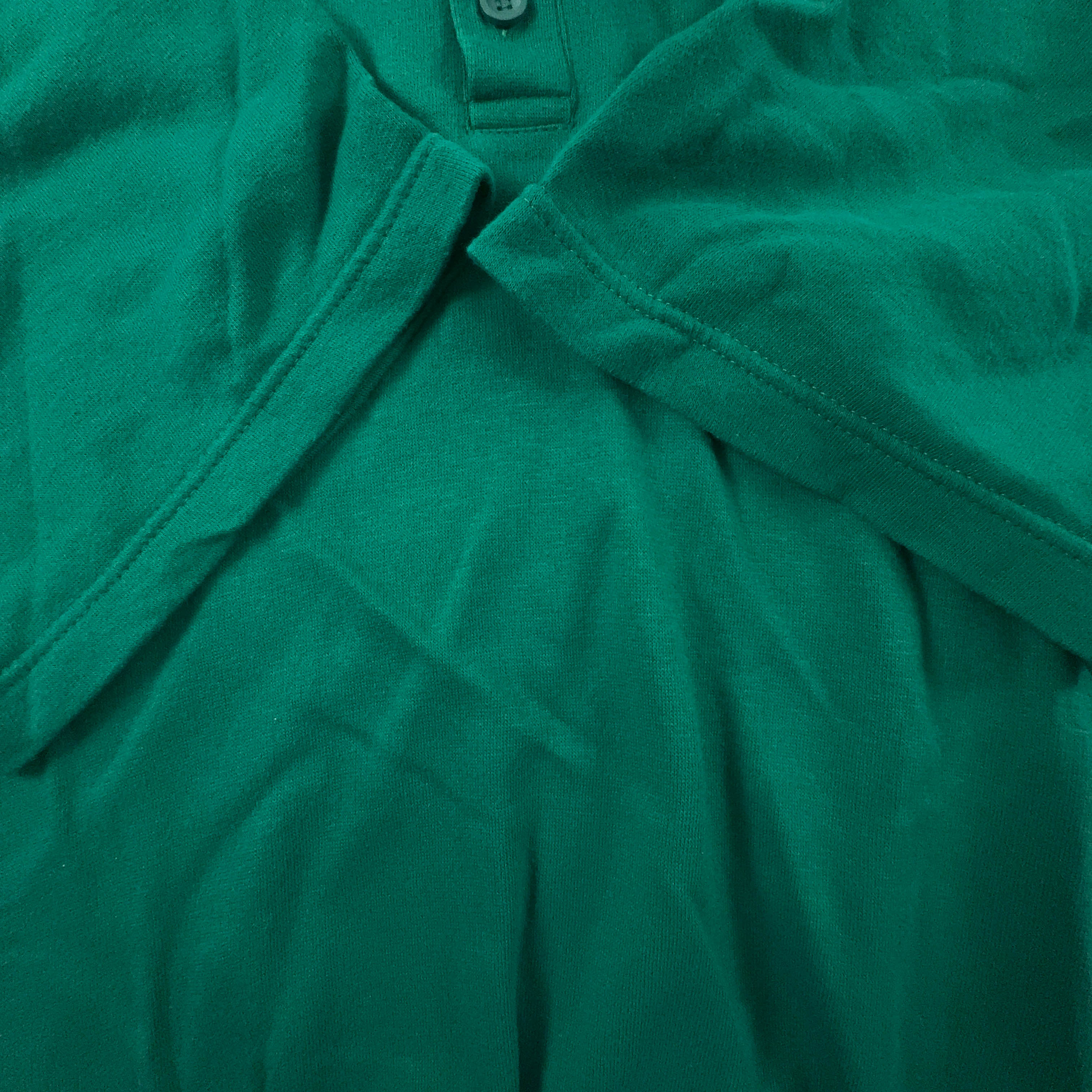 Felpa Champion Vintage a maniche corte verde con bottoni anni 80 - Taglia XL uomo