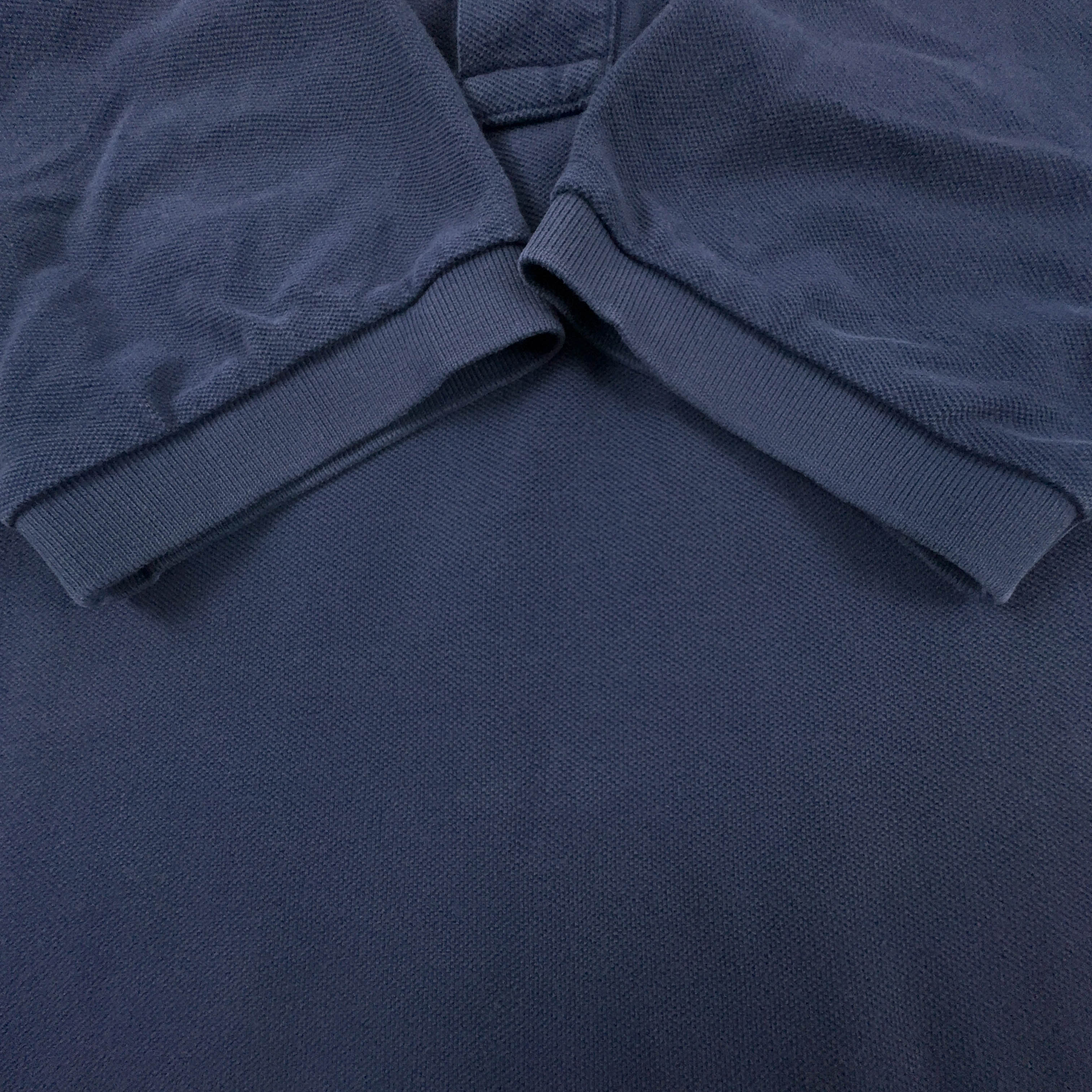 Polo Ralph Lauren blu scura tinta unita in cotone manica corta - Taglia S/M uomo
