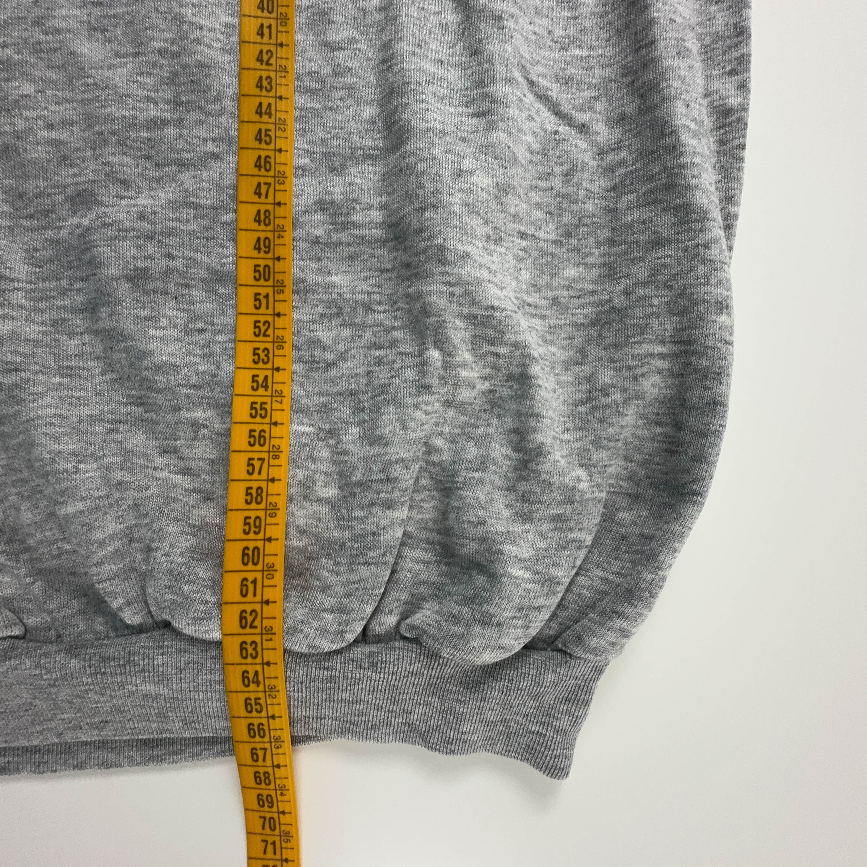 Felpa Diadora Vintage grigia quarter zip 50% cotone anni 90 - Taglia L uomo