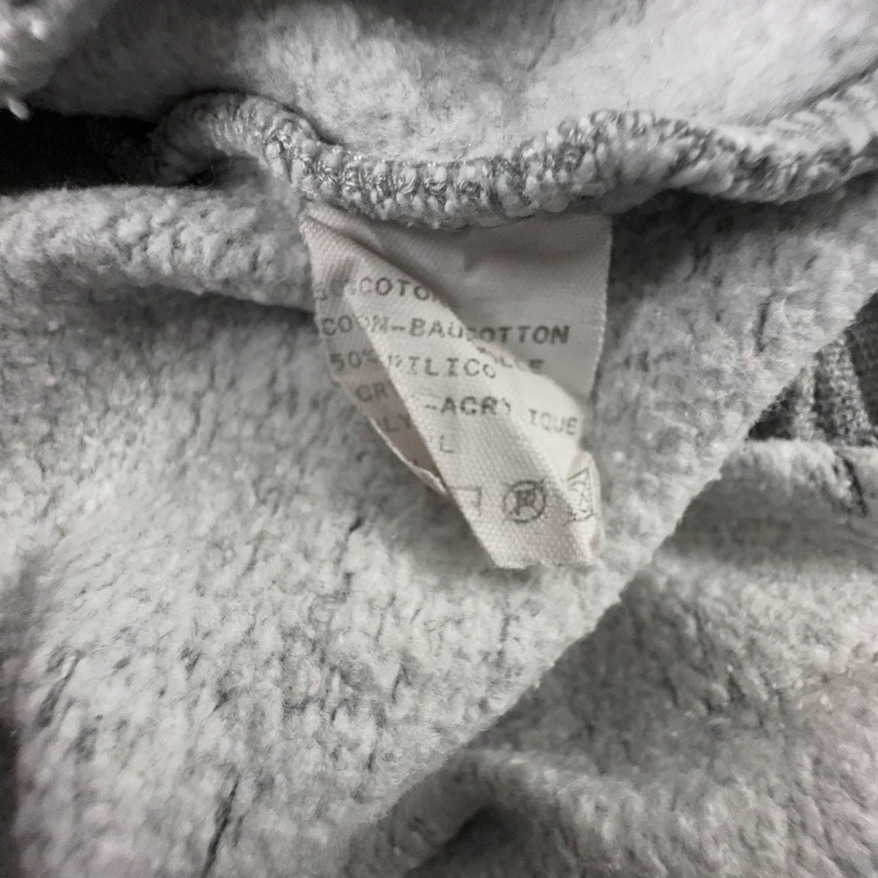 Felpa Diadora Vintage grigia quarter zip 50% cotone anni 90 - Taglia L uomo