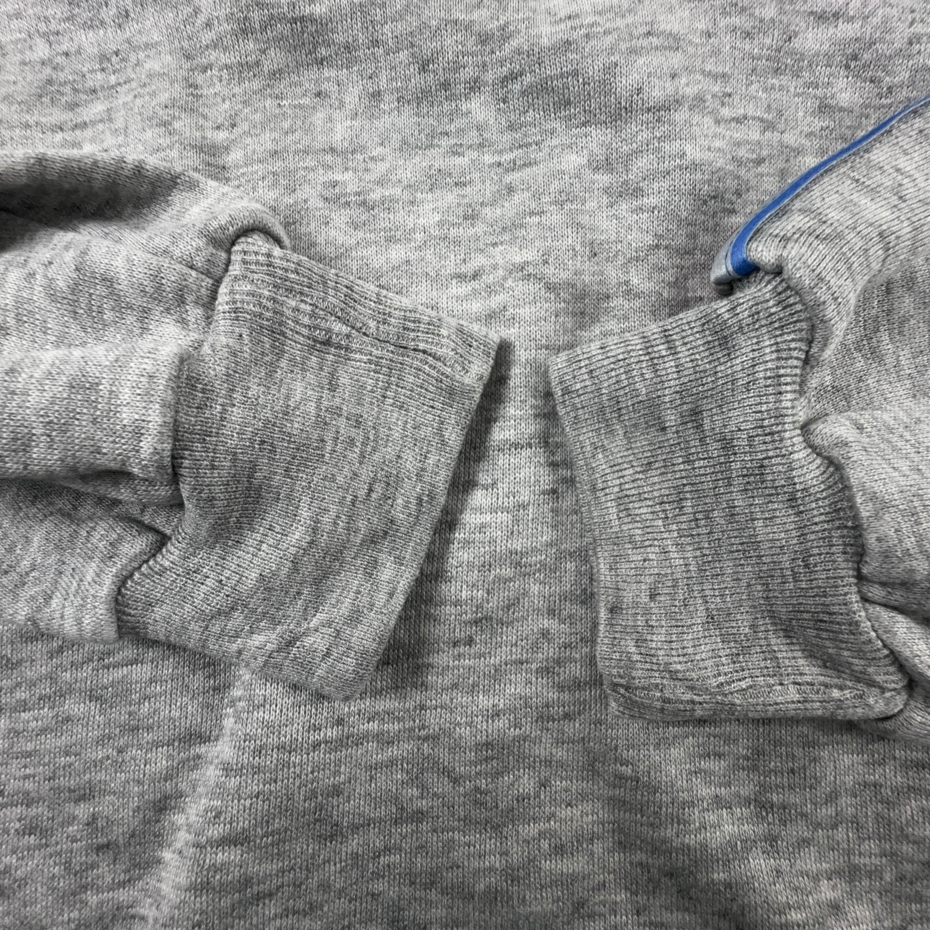 Felpa Diadora Vintage grigia quarter zip 50% cotone anni 90 - Taglia L uomo