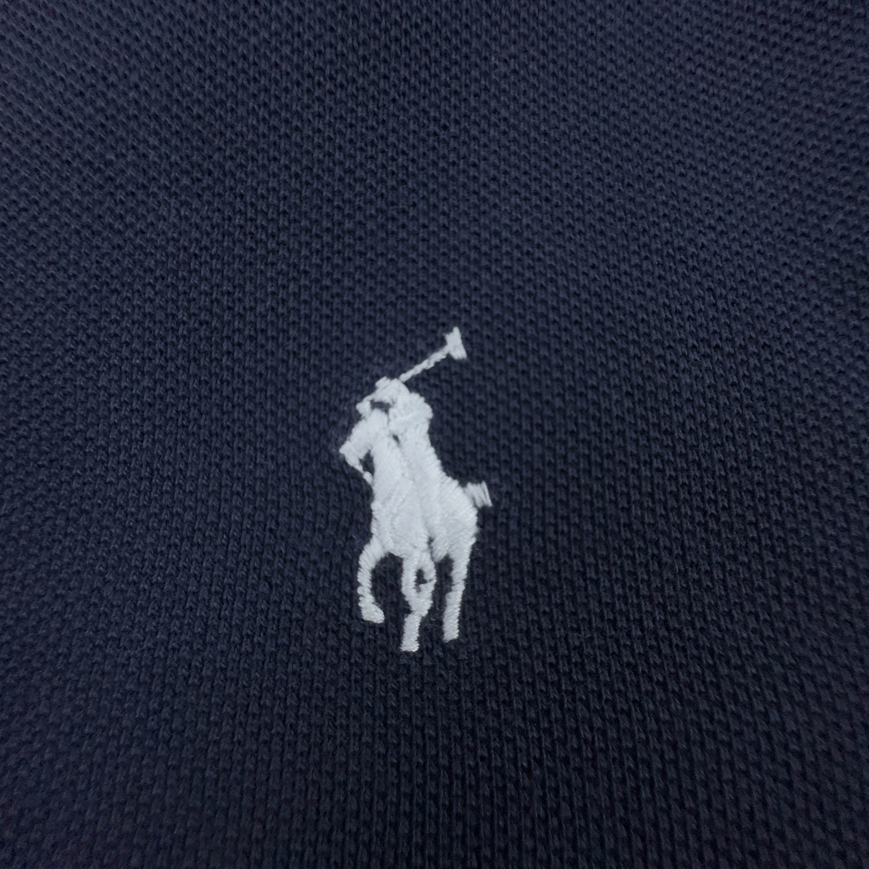 Polo Ralph Lauren blu scura tinta unita in cotone - Taglia XS/S uomo