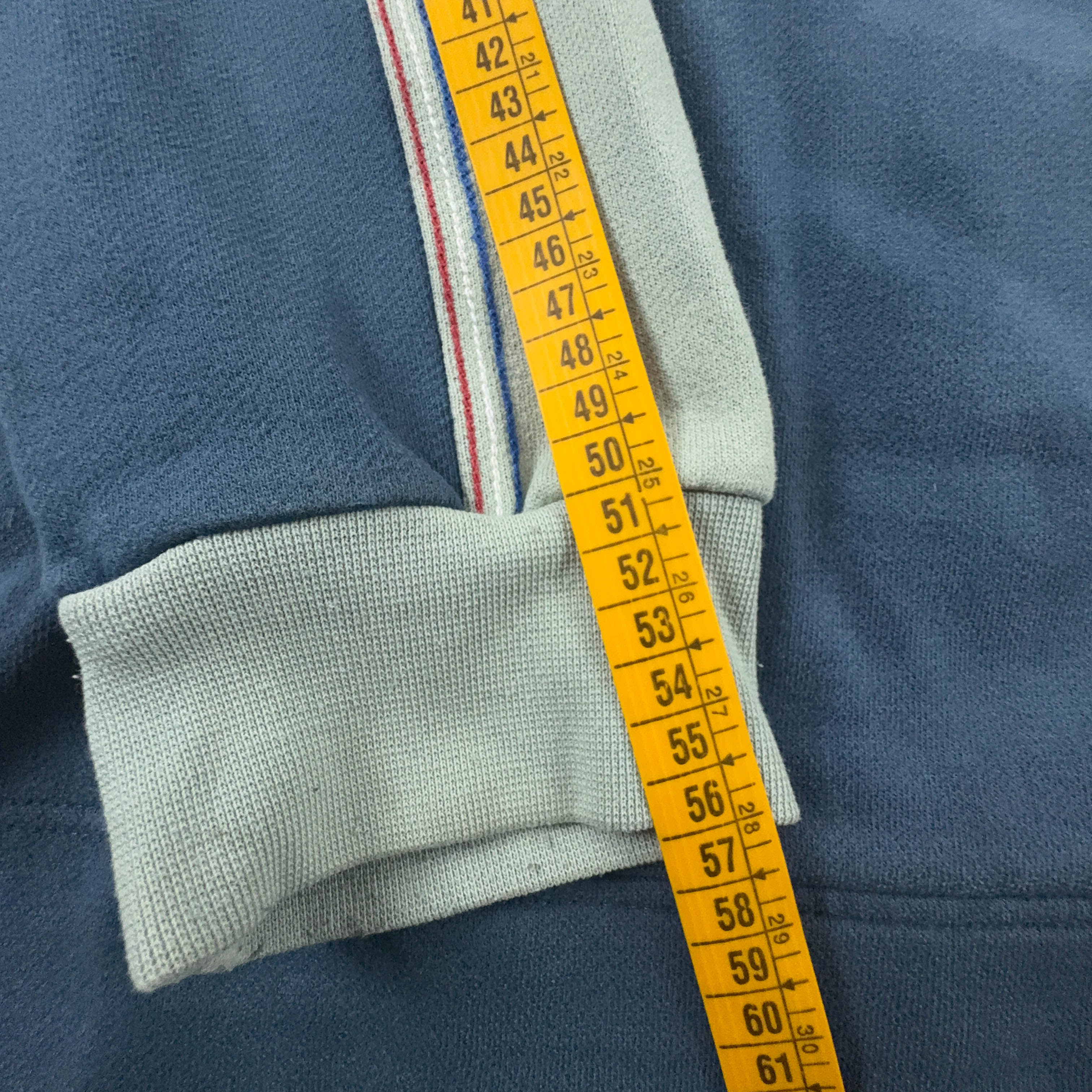 Felpa Sergio Tacchini Vintage blu e grigia quarter zip - Taglia M uomo