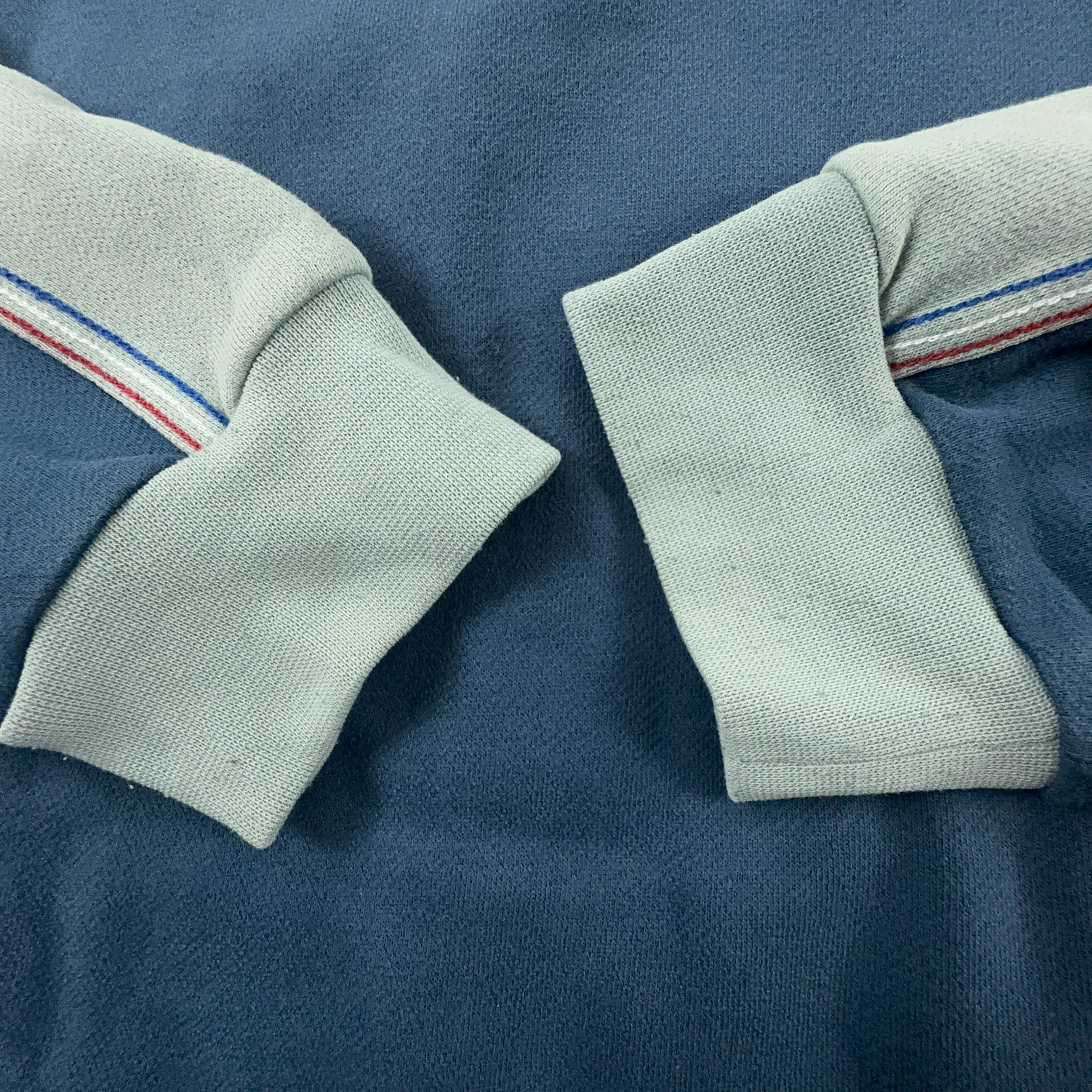 Felpa Sergio Tacchini Vintage blu e grigia quarter zip - Taglia M uomo