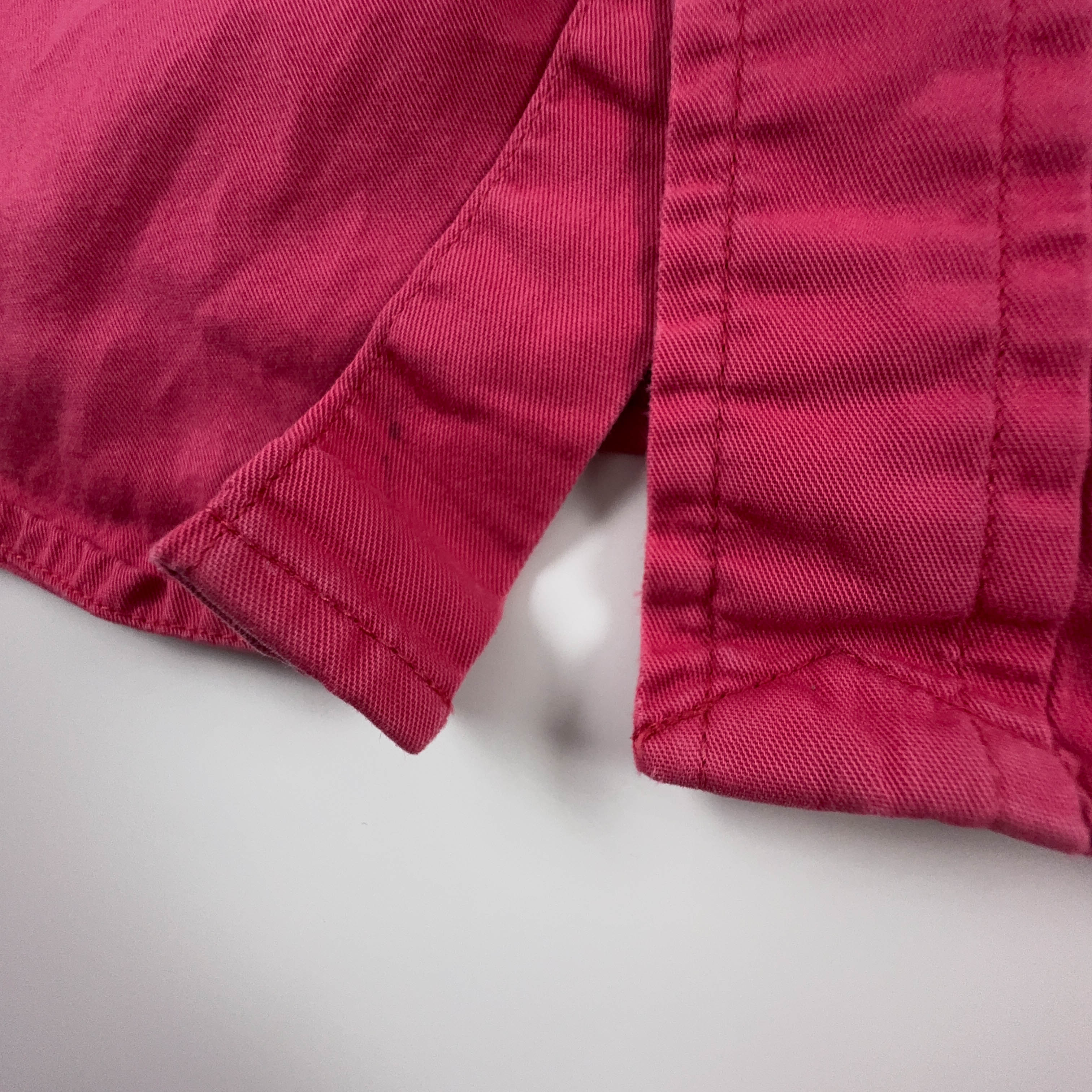 Camicia Ralph Lauren Vintage fucsia tinta unita in cotone manica corta - Taglia XXL uomo