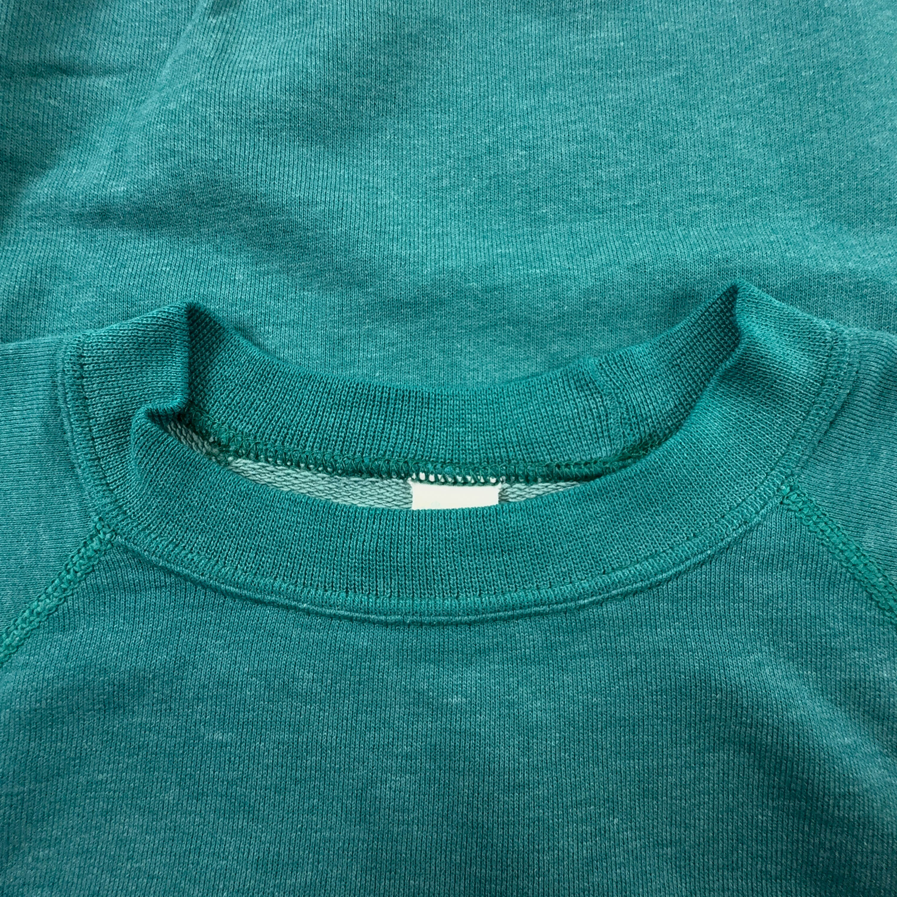 Felpa Champion Vintage verde acqua a girocollo anni 80 - Taglia S uomo