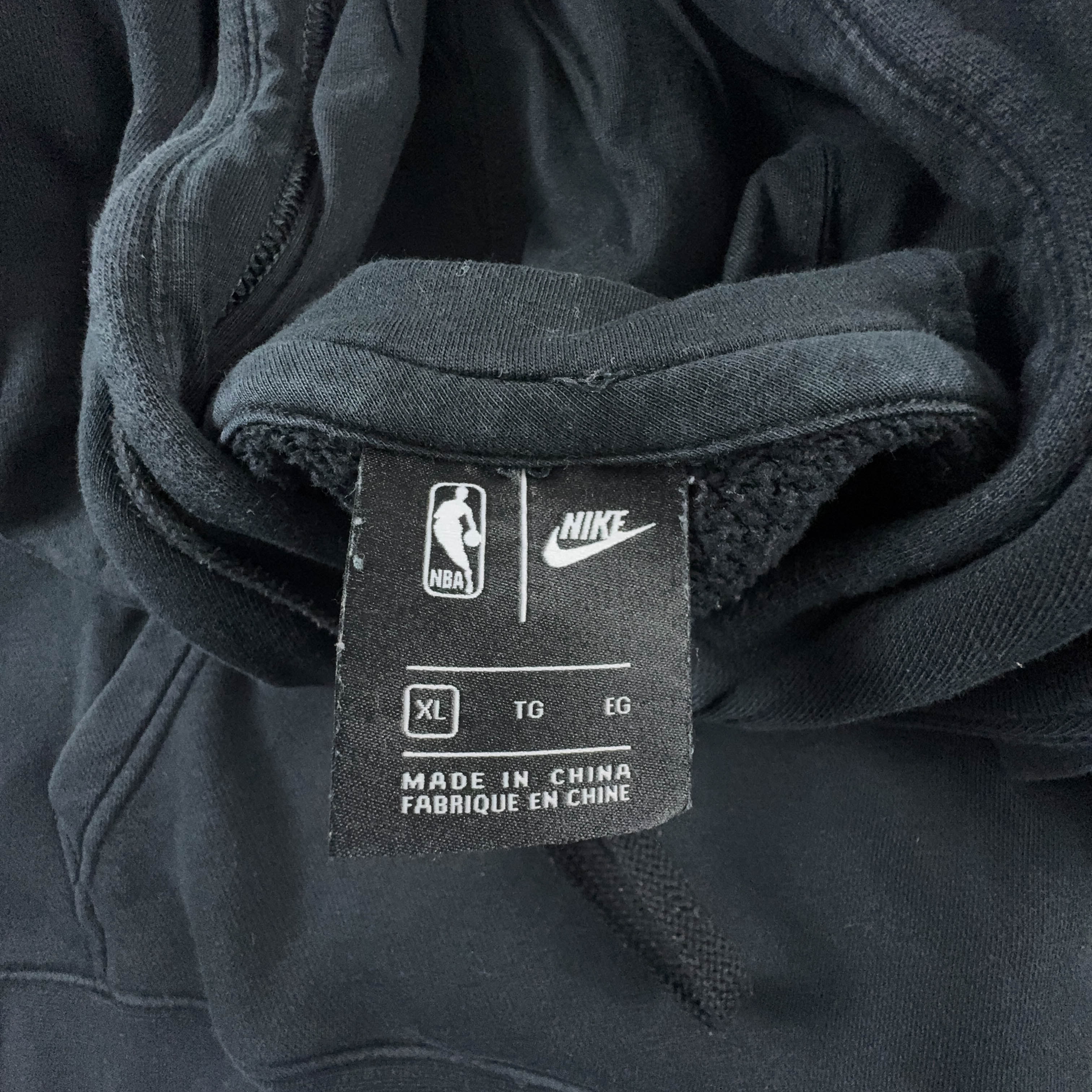 Felpa Nike NBA nera in cotone con cappuccio - Taglia XL uomo
