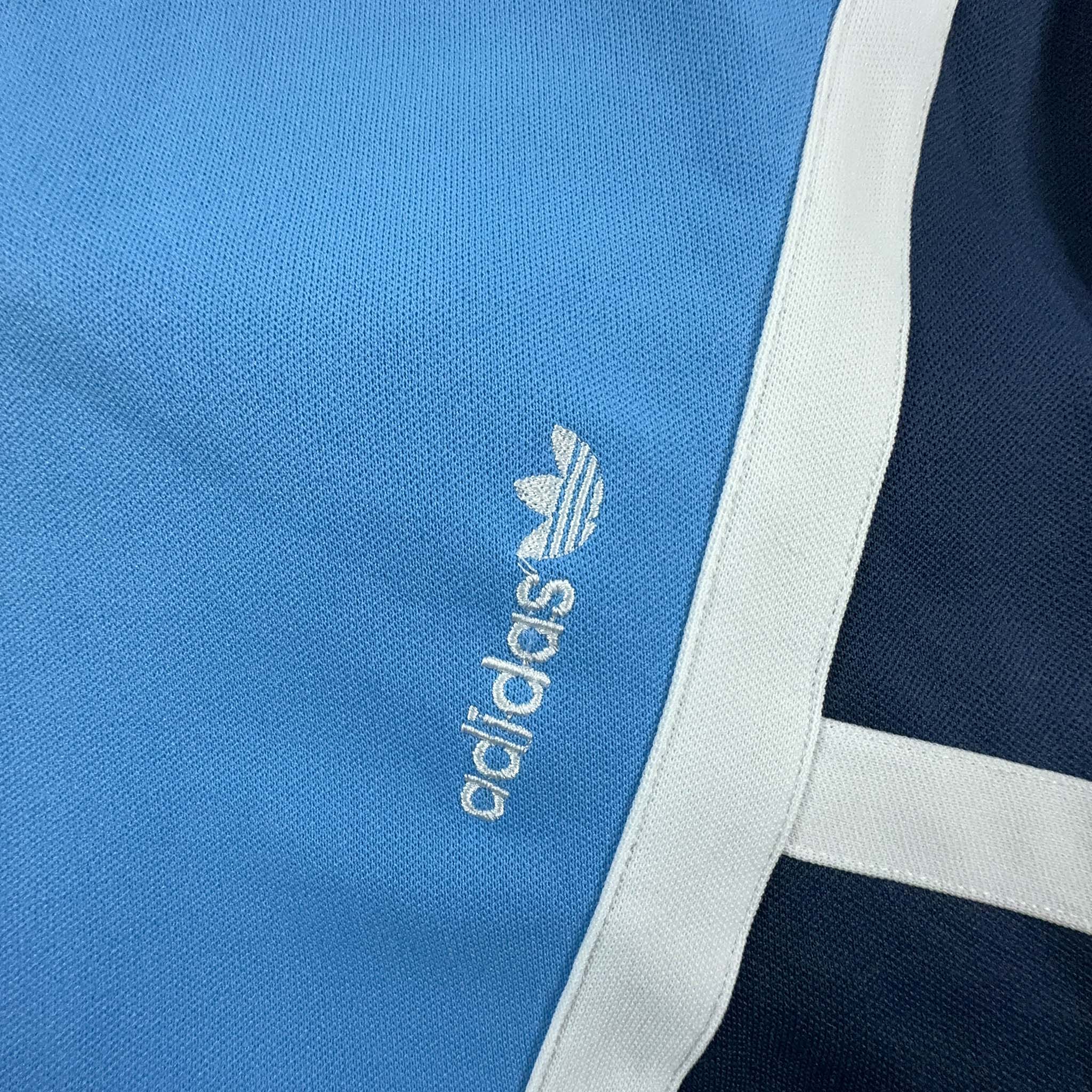 Felpa Adidas Vintage blu con zip anni 80 - Taglia L/XL uomo