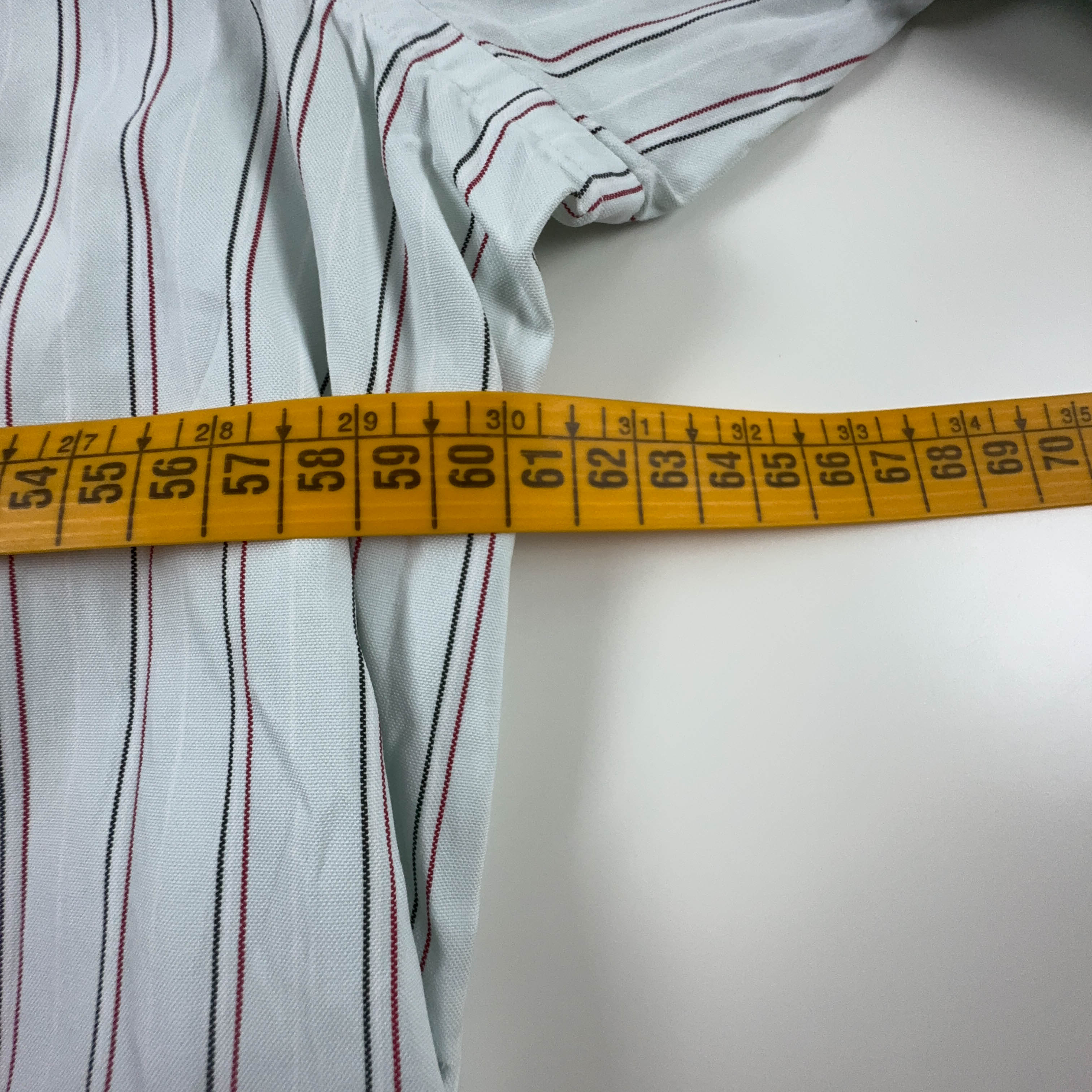 Camicia Ralph Lauren Vintage verde a righe rosse manica lunga - Taglia 17 uomo