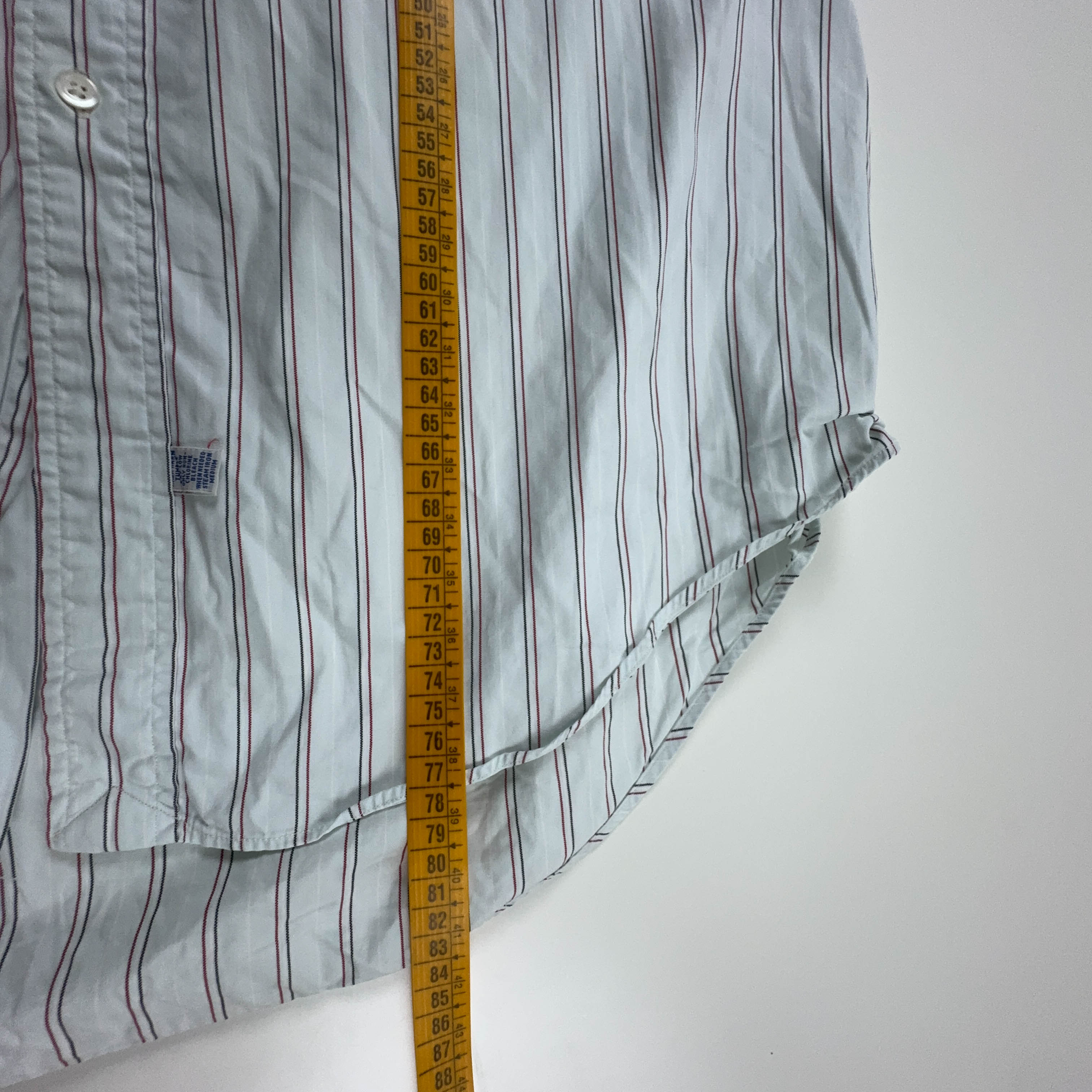 Camicia Ralph Lauren Vintage verde a righe rosse manica lunga - Taglia 17 uomo