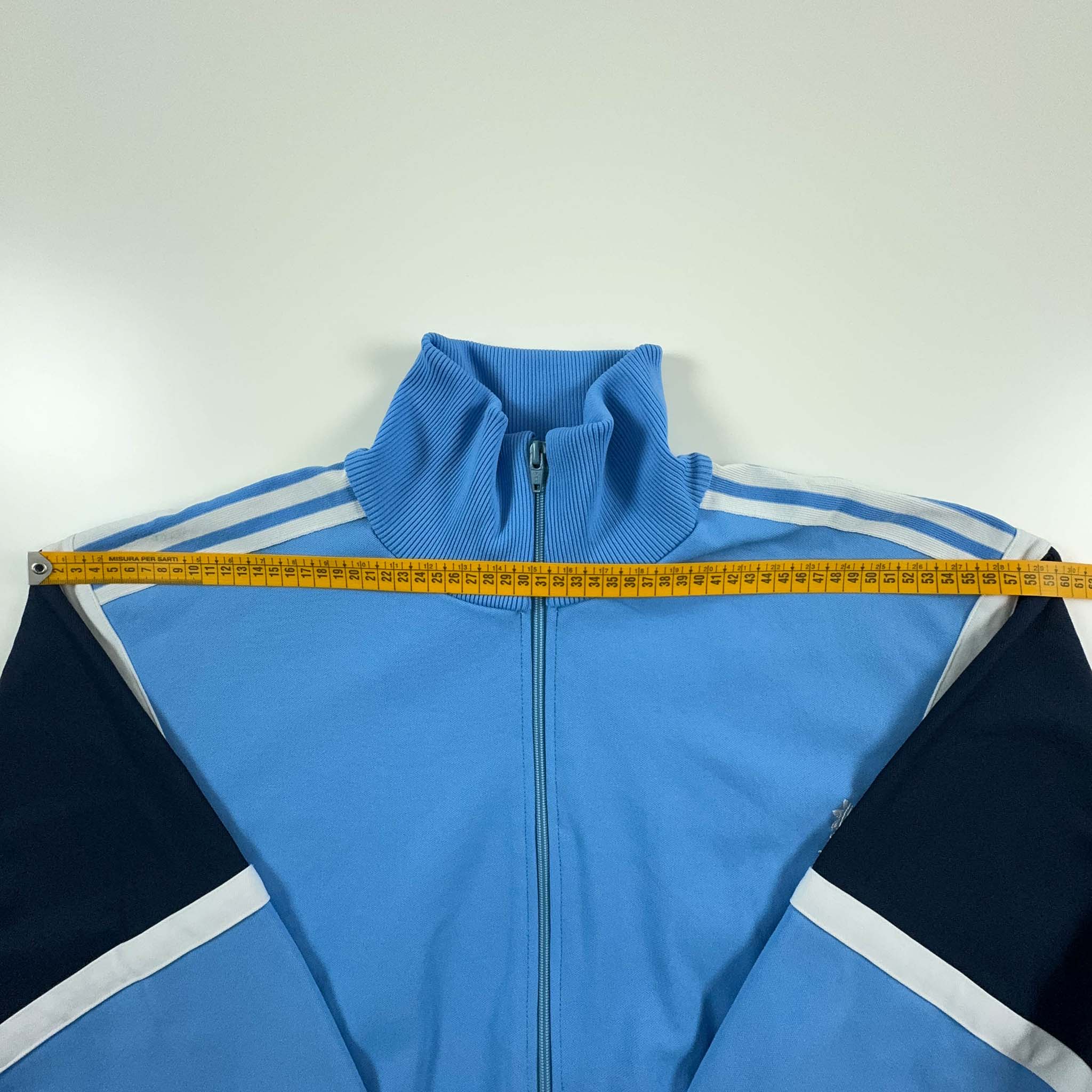 Felpa Adidas Vintage blu con zip anni 80 - Taglia L/XL uomo