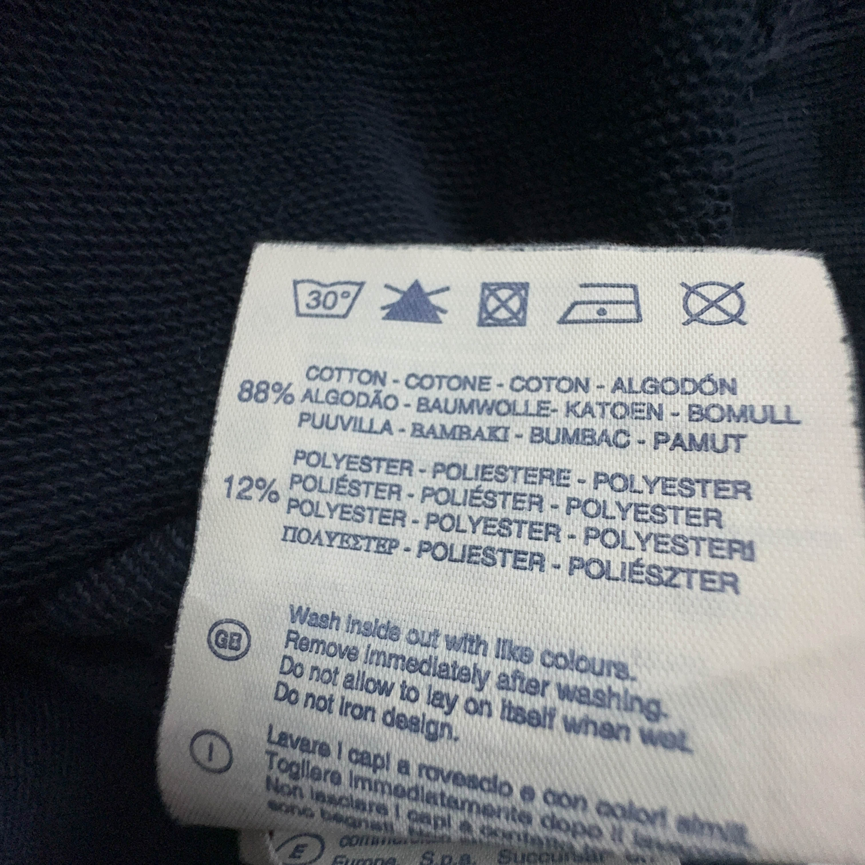 Felpa Champion Vintage blu scura a girocollo 88% cotone anni 2000 - Taglia M/L uomo