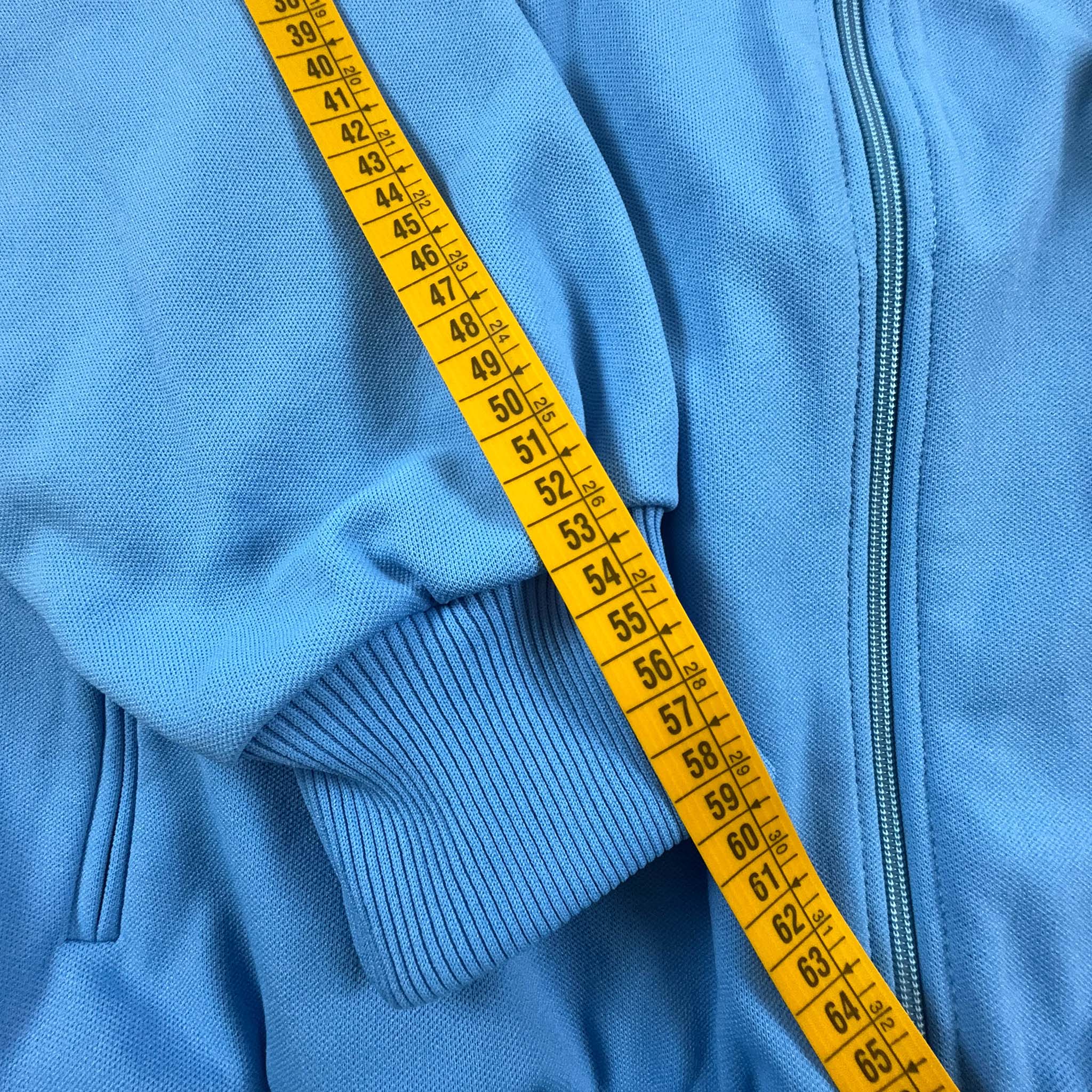 Felpa Adidas Vintage blu con zip anni 80 - Taglia L/XL uomo