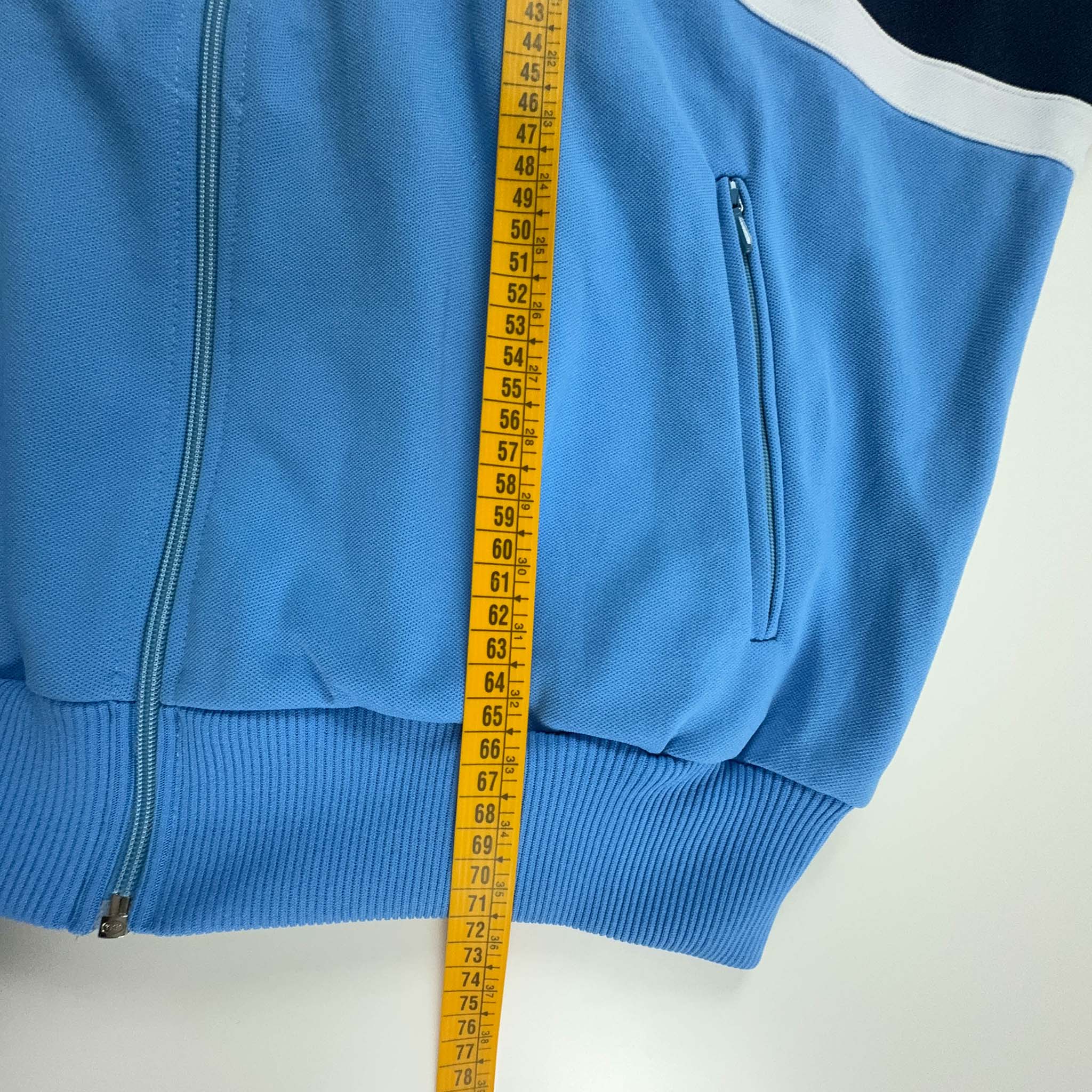 Felpa Adidas Vintage blu con zip anni 80 - Taglia L/XL uomo