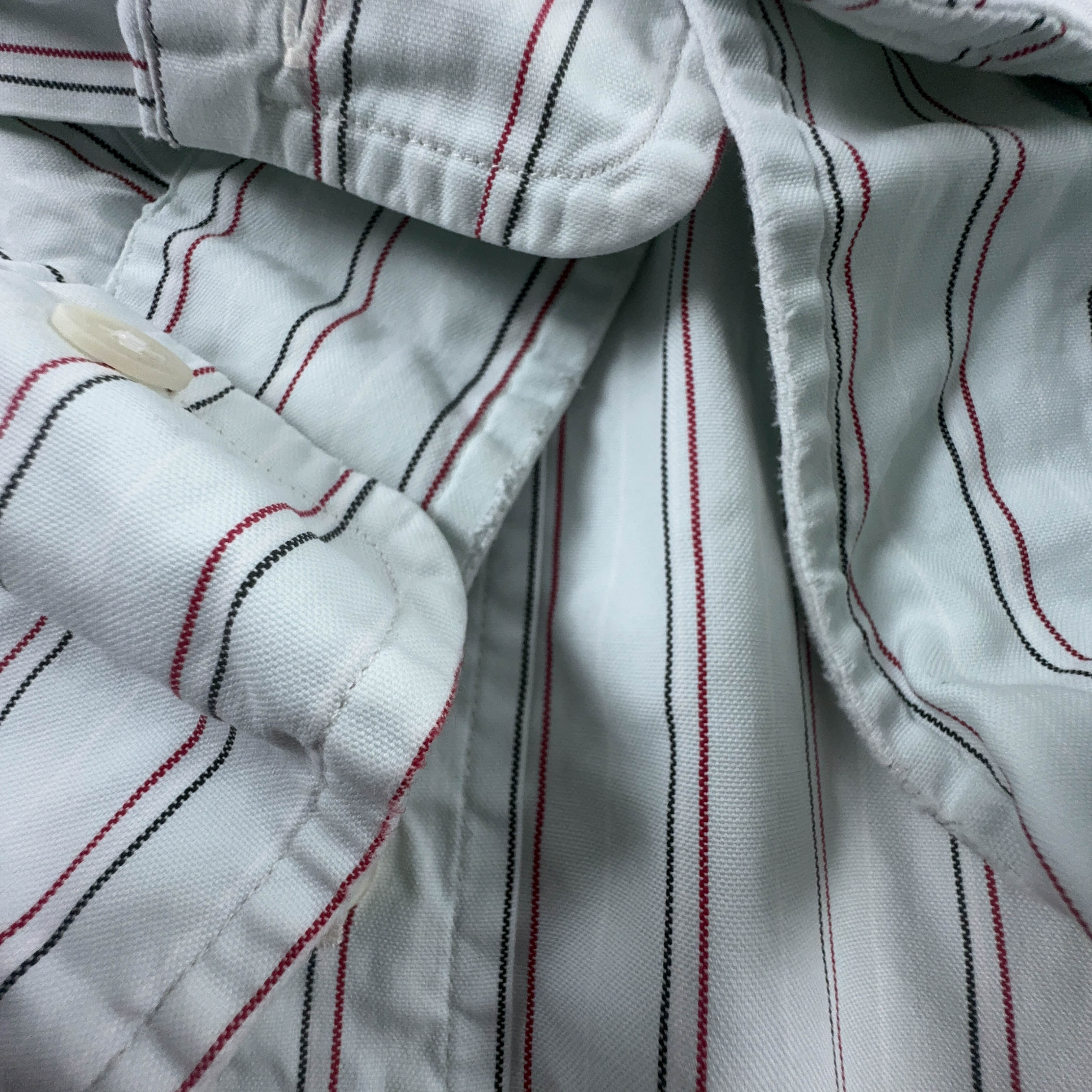 Camicia Ralph Lauren Vintage verde a righe rosse manica lunga - Taglia 17 uomo