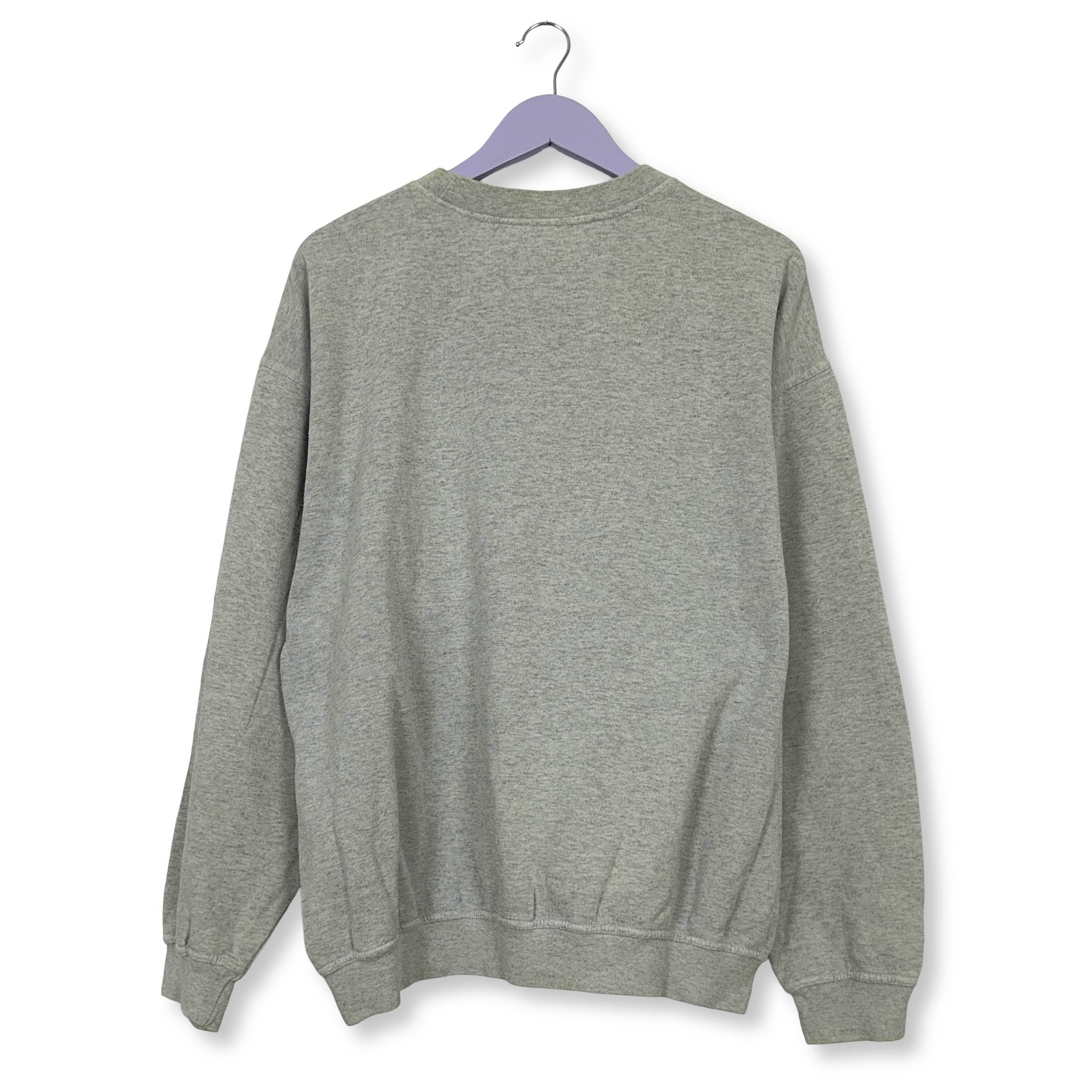 Felpa Adidas Vintage grigia a girocollo anni 90 - Taglia L/XL uomo