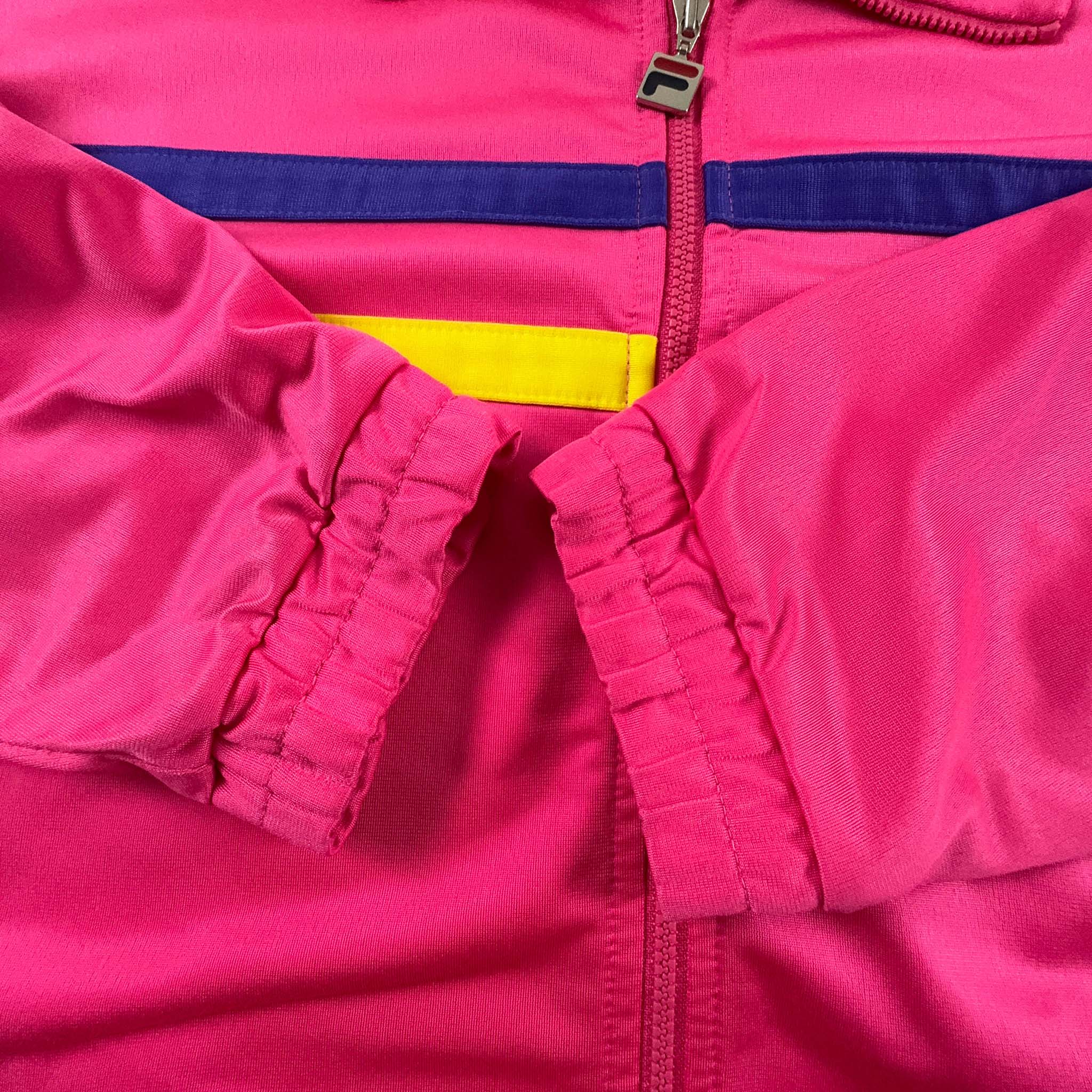 Felpa Fila Vintage rosa con zip - Taglia S uomo