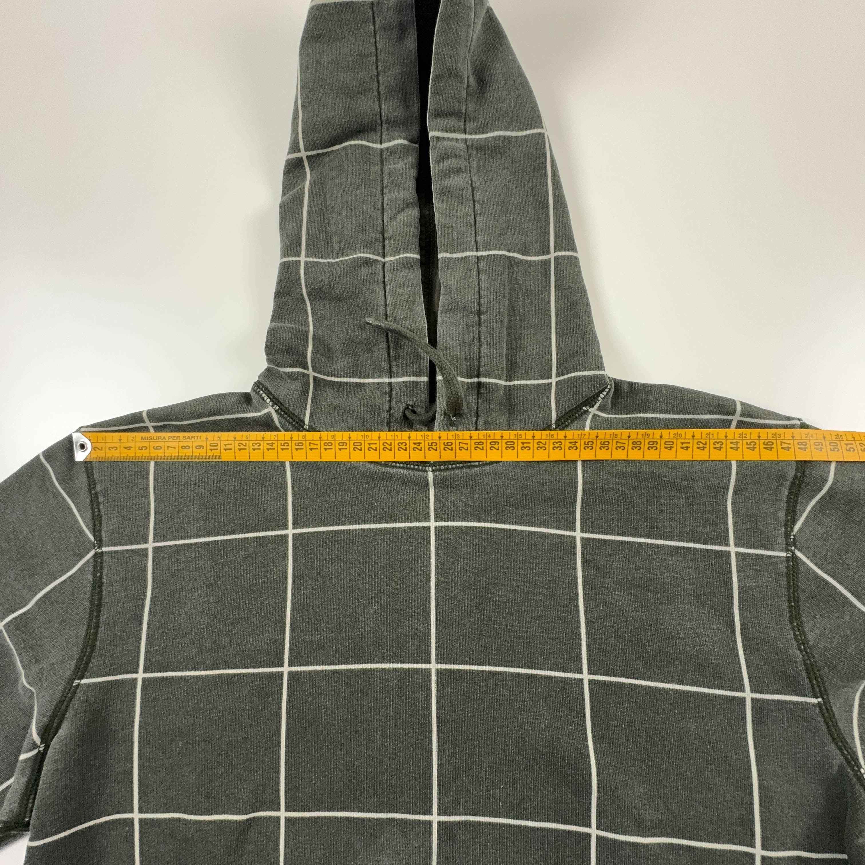 Felpa Carhartt verde a quadri faded con cappuccio - Taglia M/L uomo