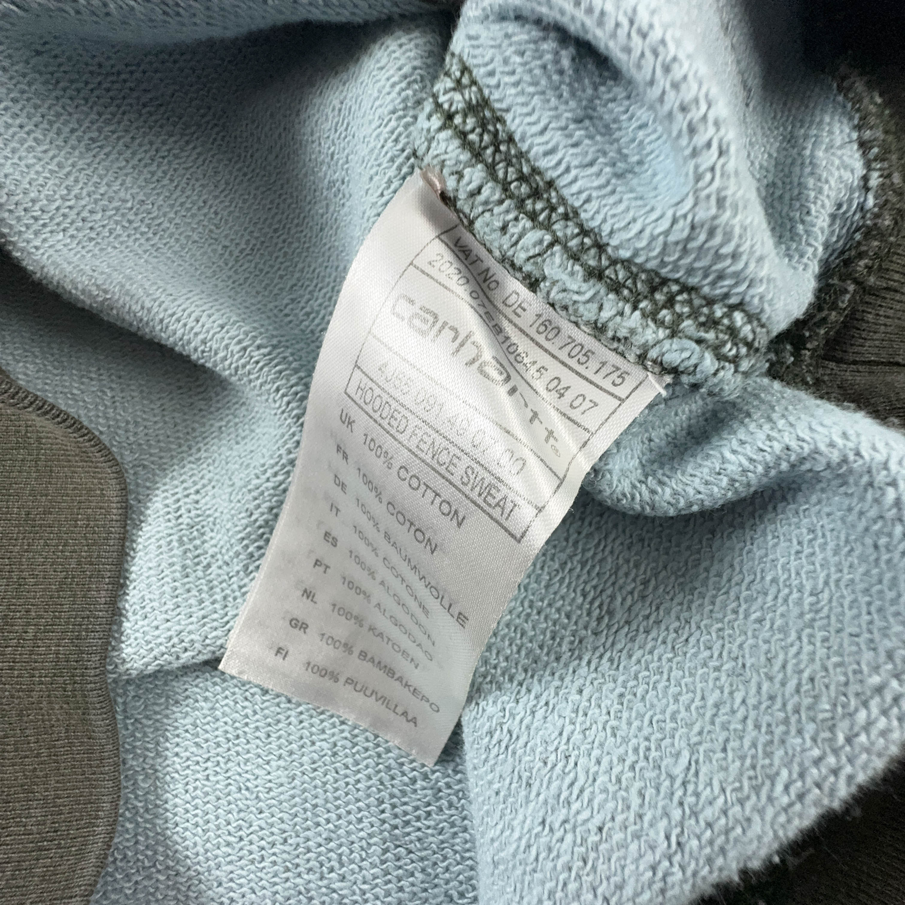 Felpa Carhartt verde a quadri faded con cappuccio - Taglia M/L uomo