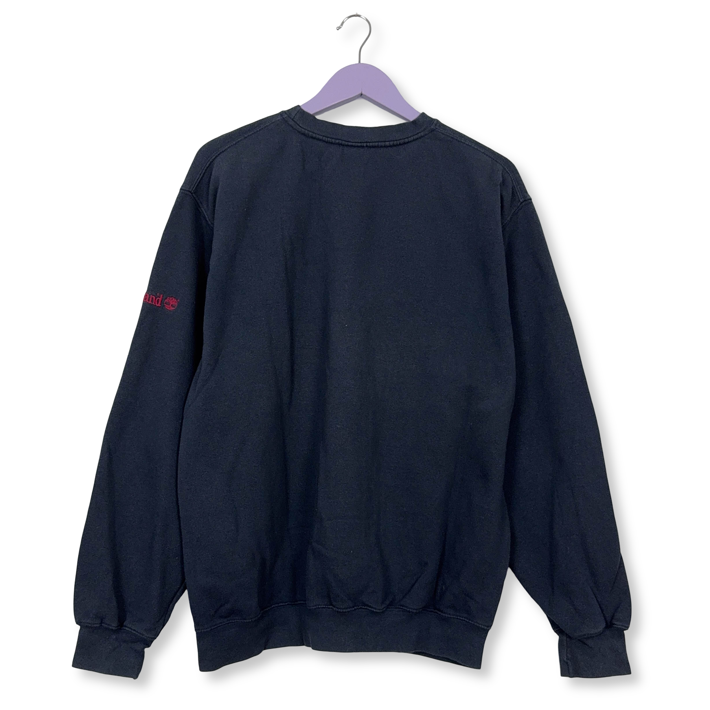 Felpa Timberland Vintage blu scura a girocollo 80% cotone anni 2000 - Taglia L uomo