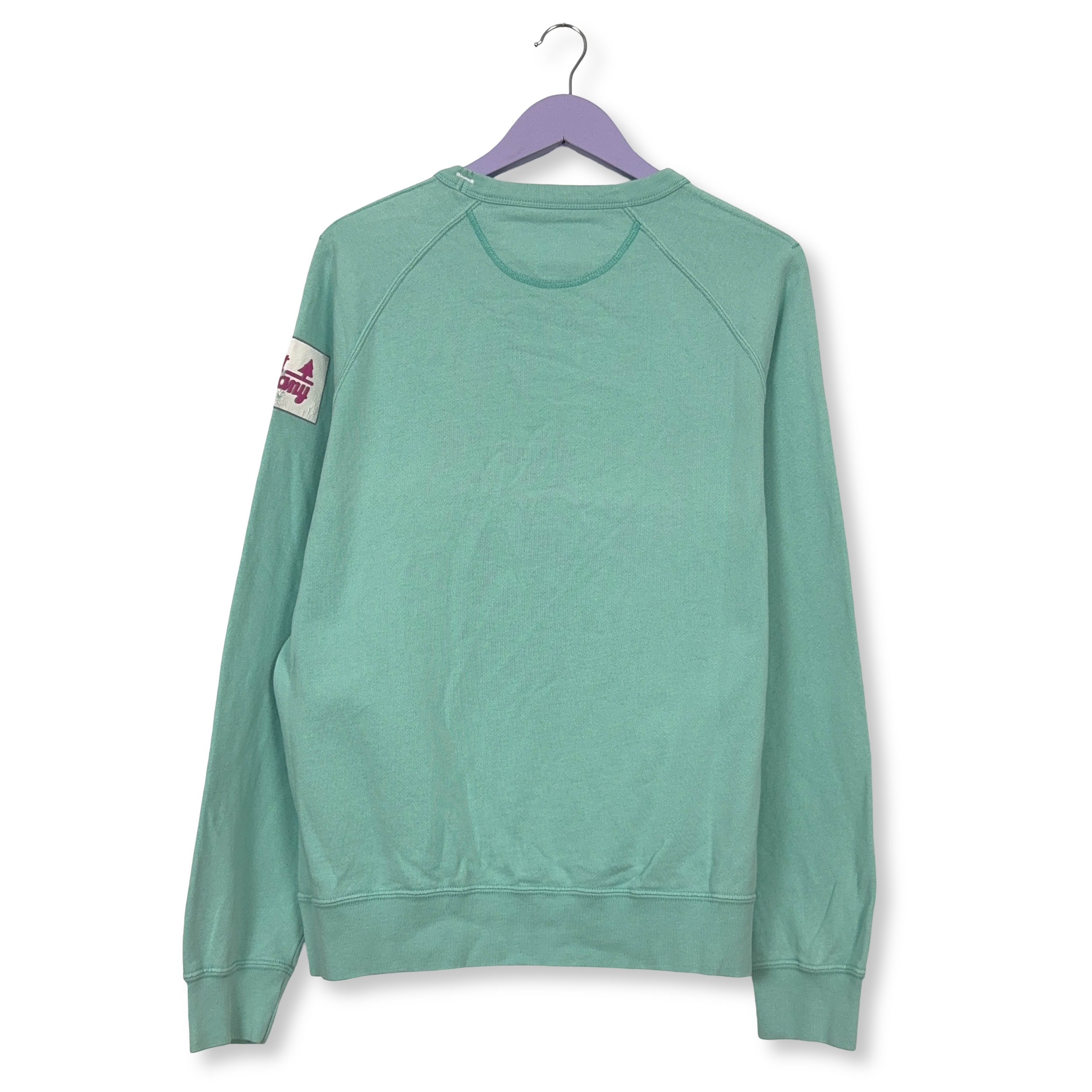 Felpa Best Company Vintage azzurra a girocollo in cotone - Taglia L uomo