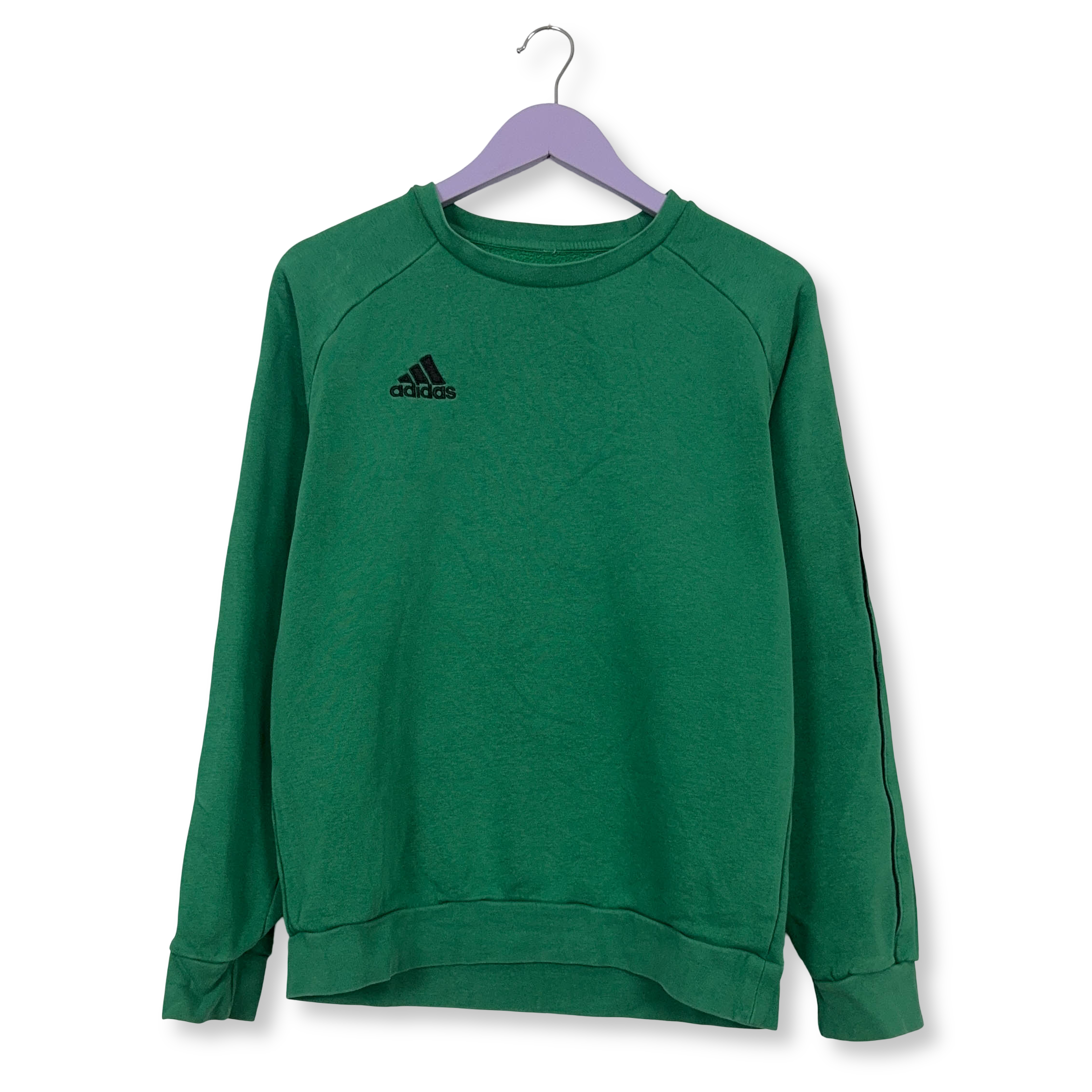 Felpa Adidas Vintage verde a girocollo 70% cotone - Taglia M uomo