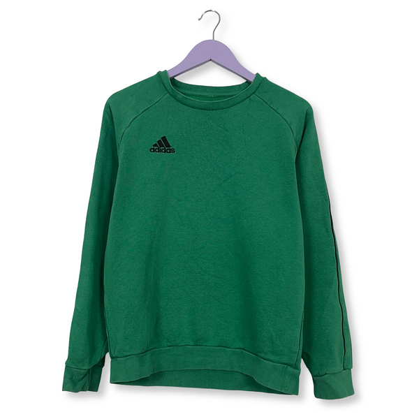 Felpa Adidas Vintage verde a girocollo 70% cotone - Taglia M uomo