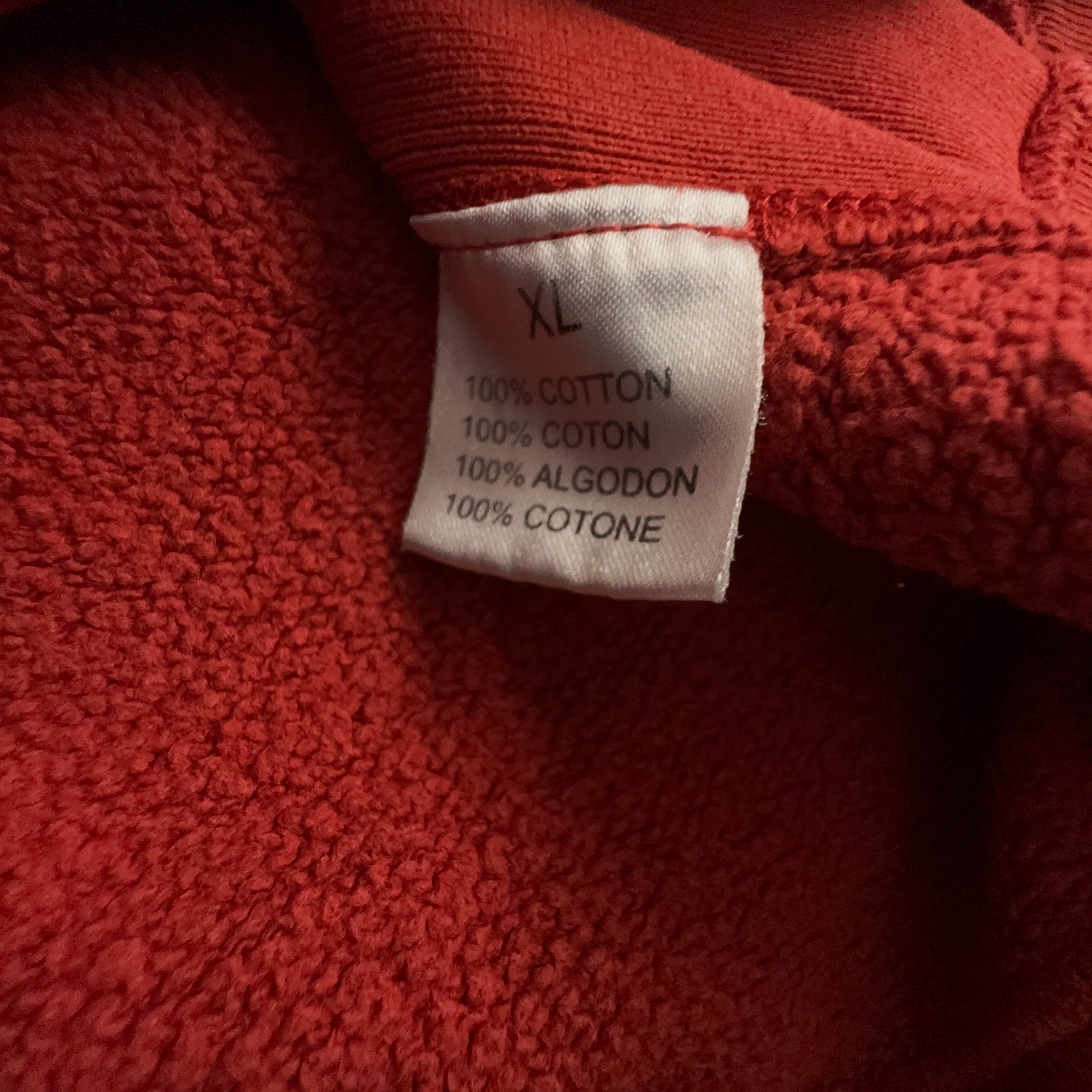 Felpa Napapijri Vintage arancione a girocollo logo ricamato anni 90 00 - Taglia XL uomo