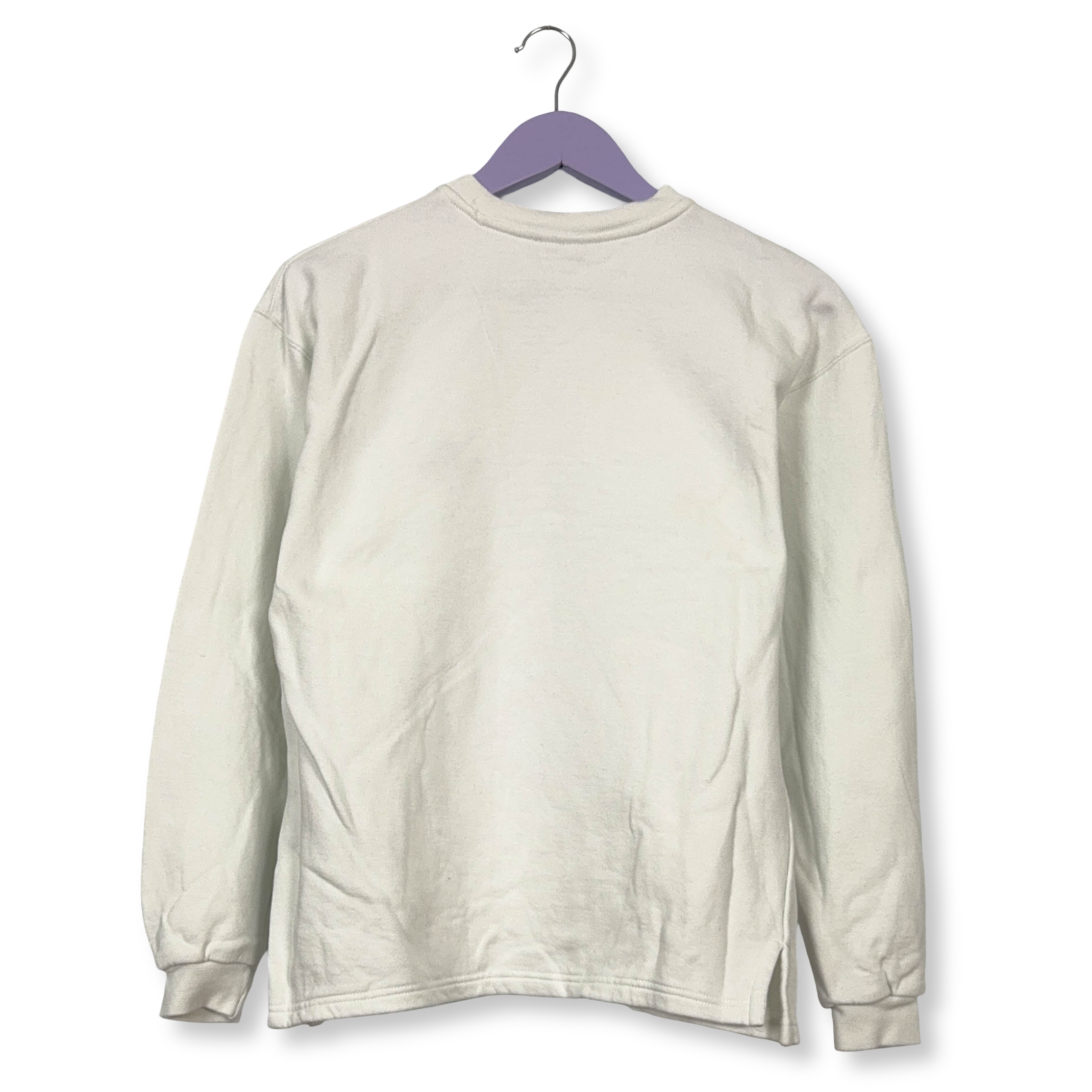 Felpa Adidas Vintage bianca a girocollo anni 90 - Taglia S/M uomo